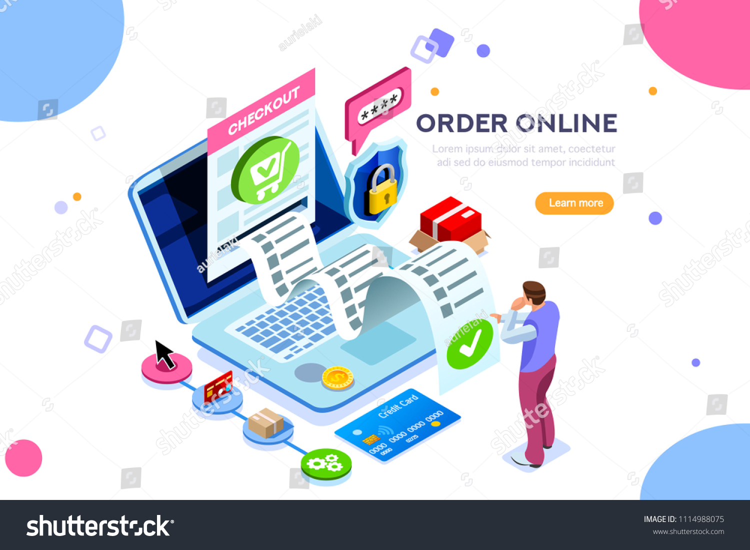 Analysis  statistics  online services. Financial transaction  mobile bank on smartphone. Images can used for web banner or infographics. Flat isometric vector illustration isolated on white background