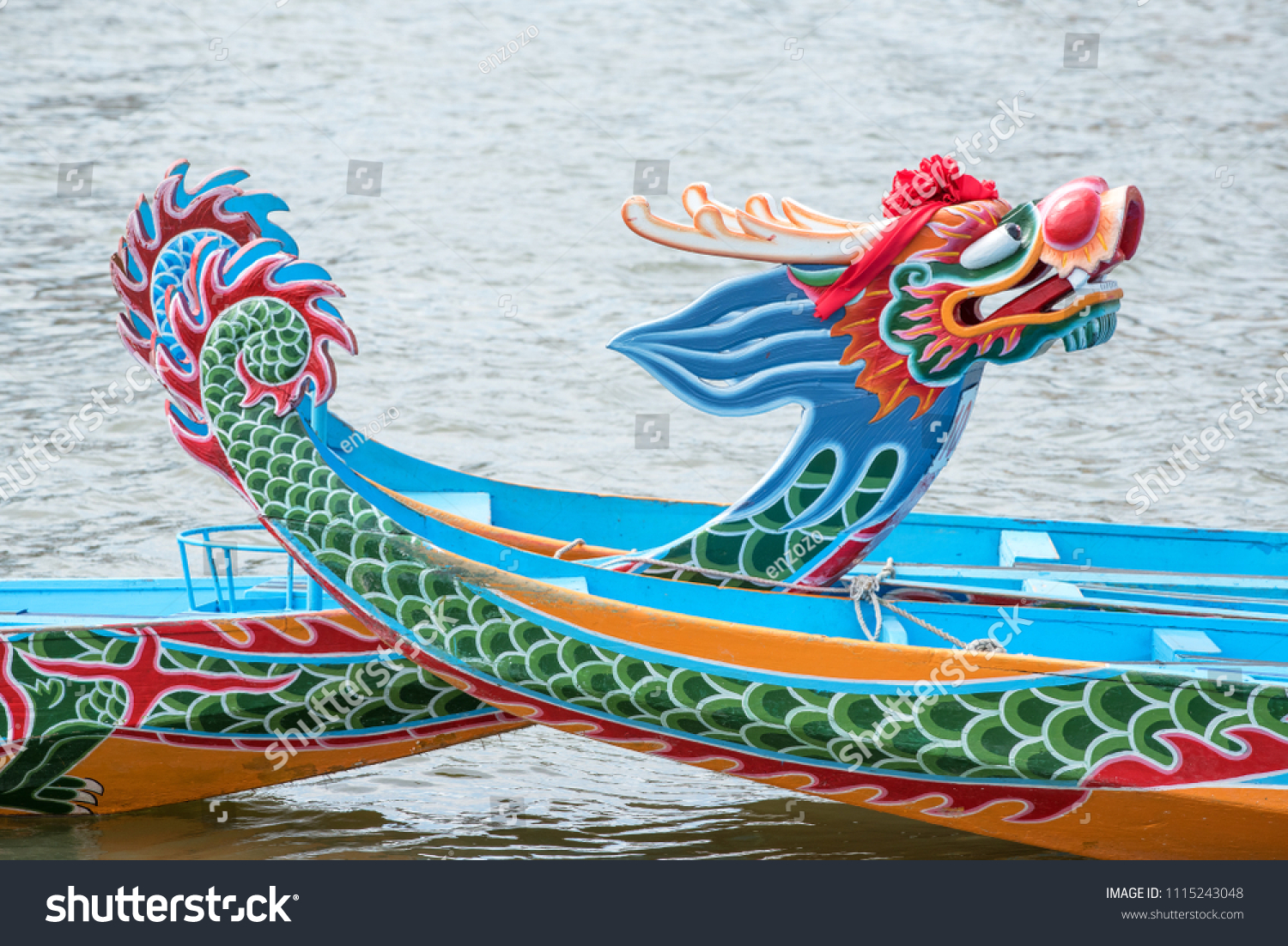 Dragon boat. Chinese dragon boat festival