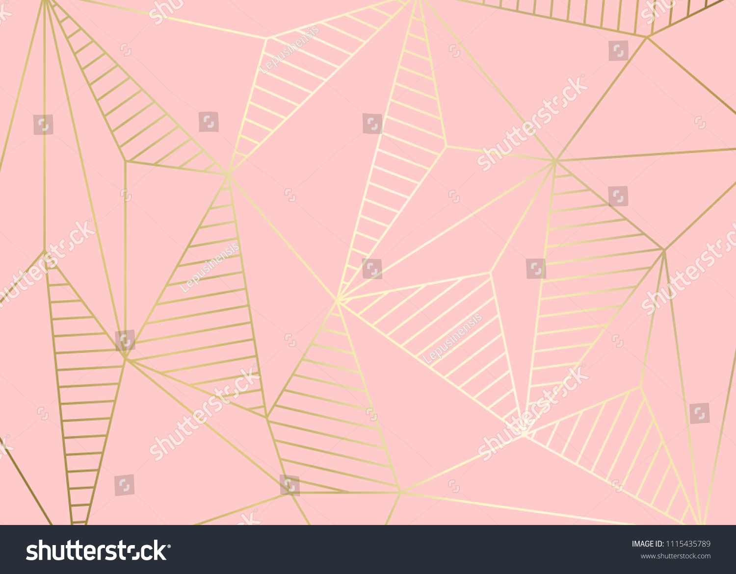 (illustration) gold line background  abstract artistic of geometric background