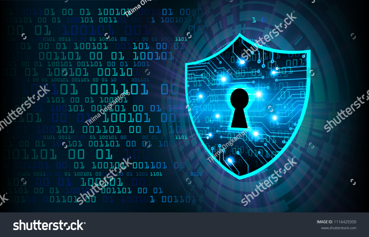Safety concept  Closed Padlock on digital background  cyber security  Blue abstract hi speed internet technology background illustration. key vector