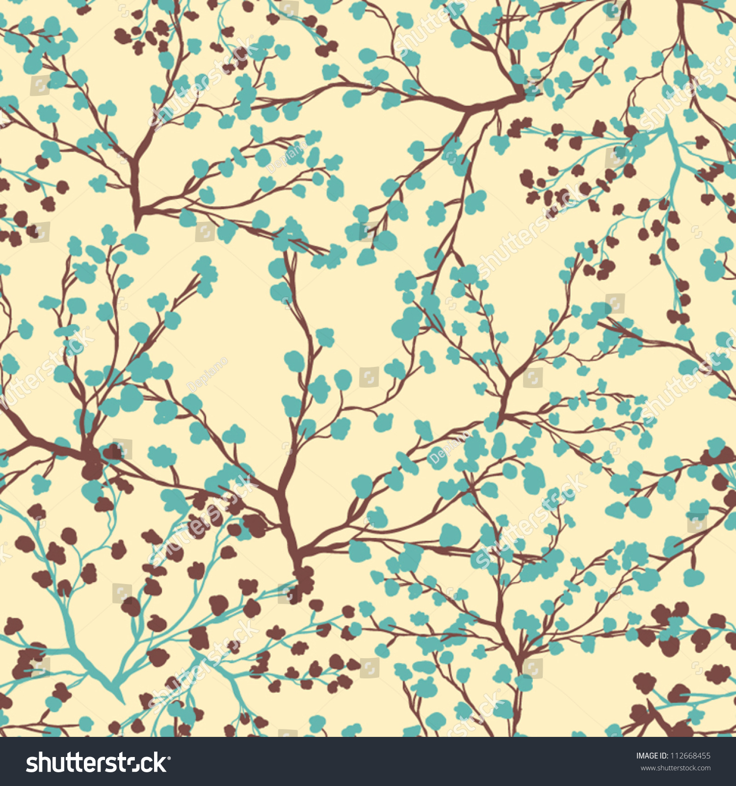 Seamless pattern with trees and branches_站酷海洛_正版图片_视频_字体_音乐素材交易平台_站酷旗下品牌