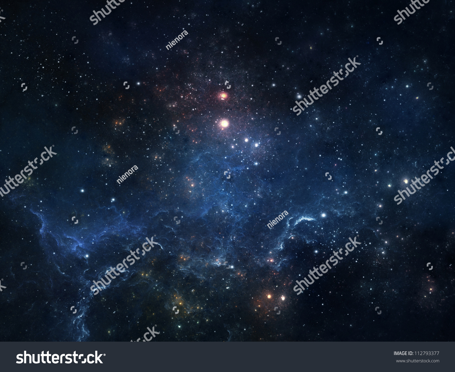 Night sky with stars and nebula