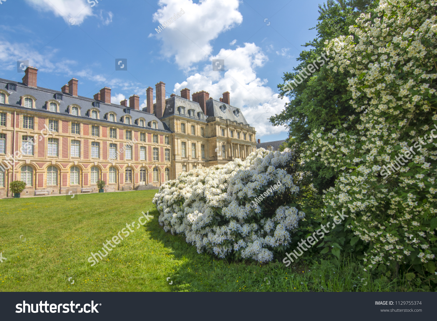 Fontainebleau palace (Chateau de Fontainebleau) near Paris  France
