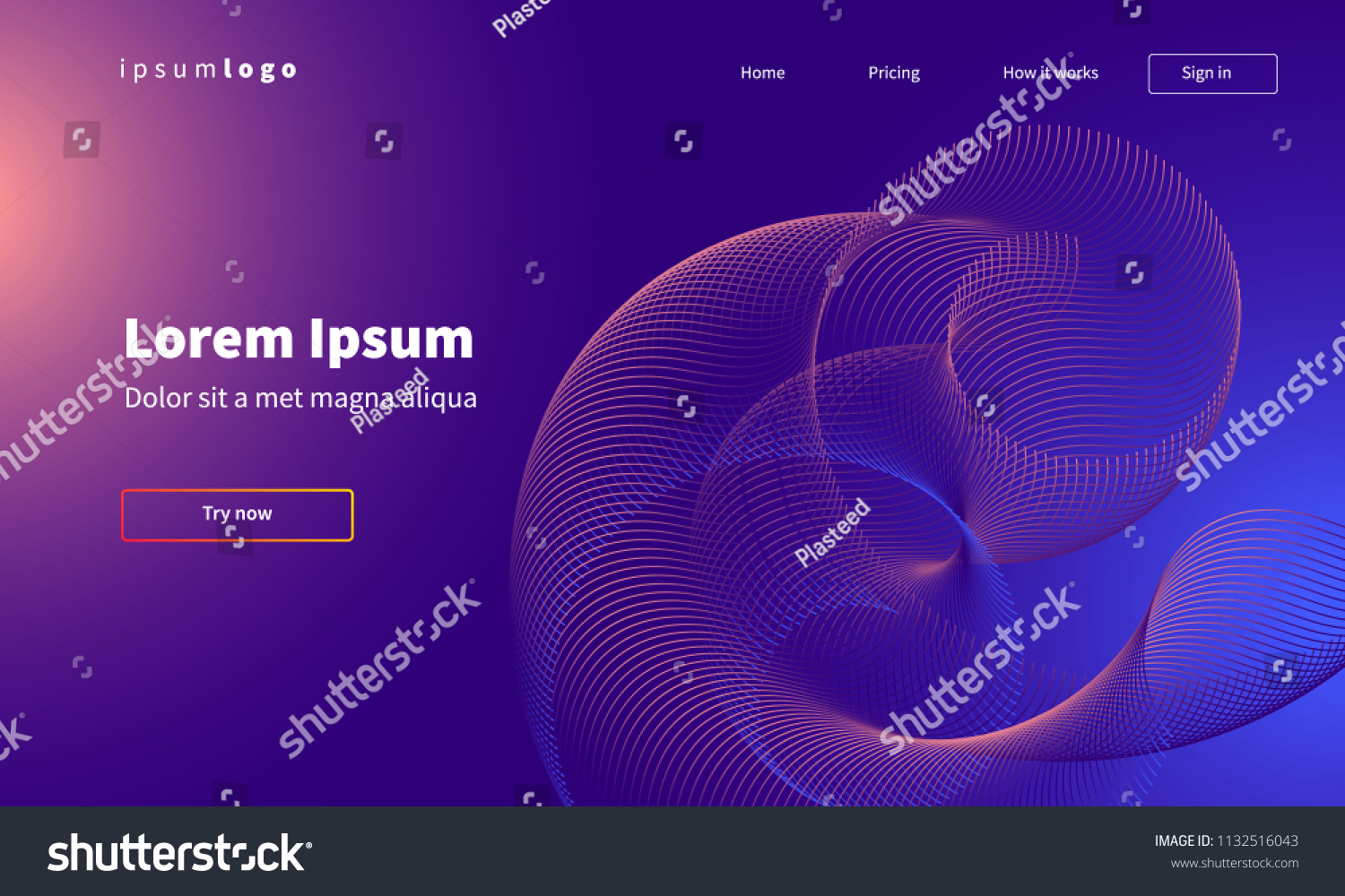 Asbrats背景设计。着陆页模板。 EPS10矢量。