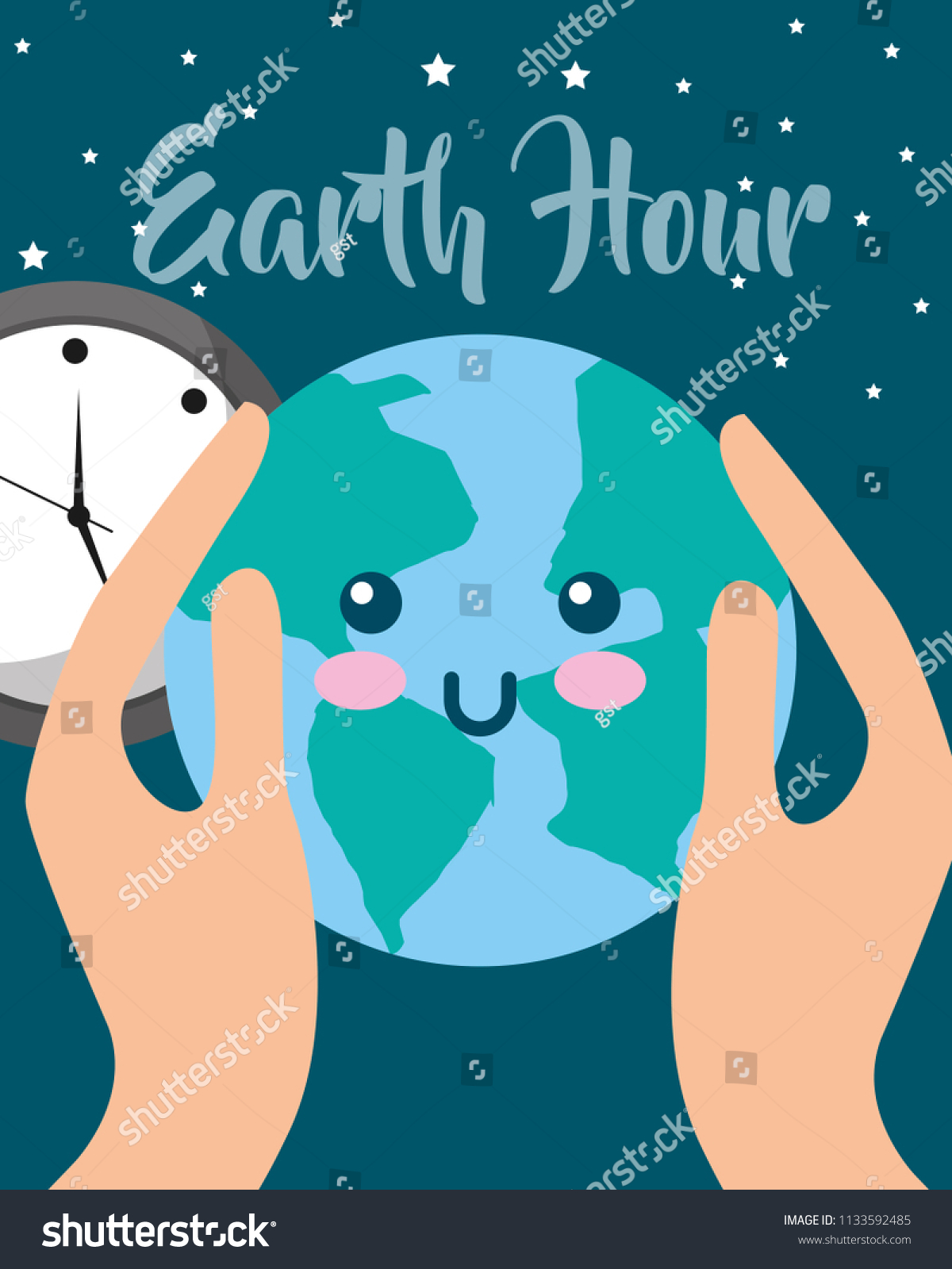 earth hour cartoon