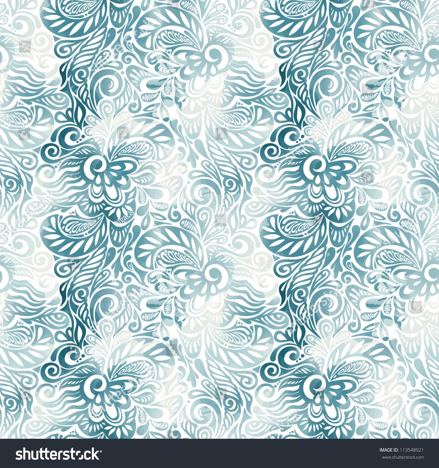 Ink blots seamless floral pattern-model for design of gift packs  patterns fabric  wallpaper  web sites  etc.
