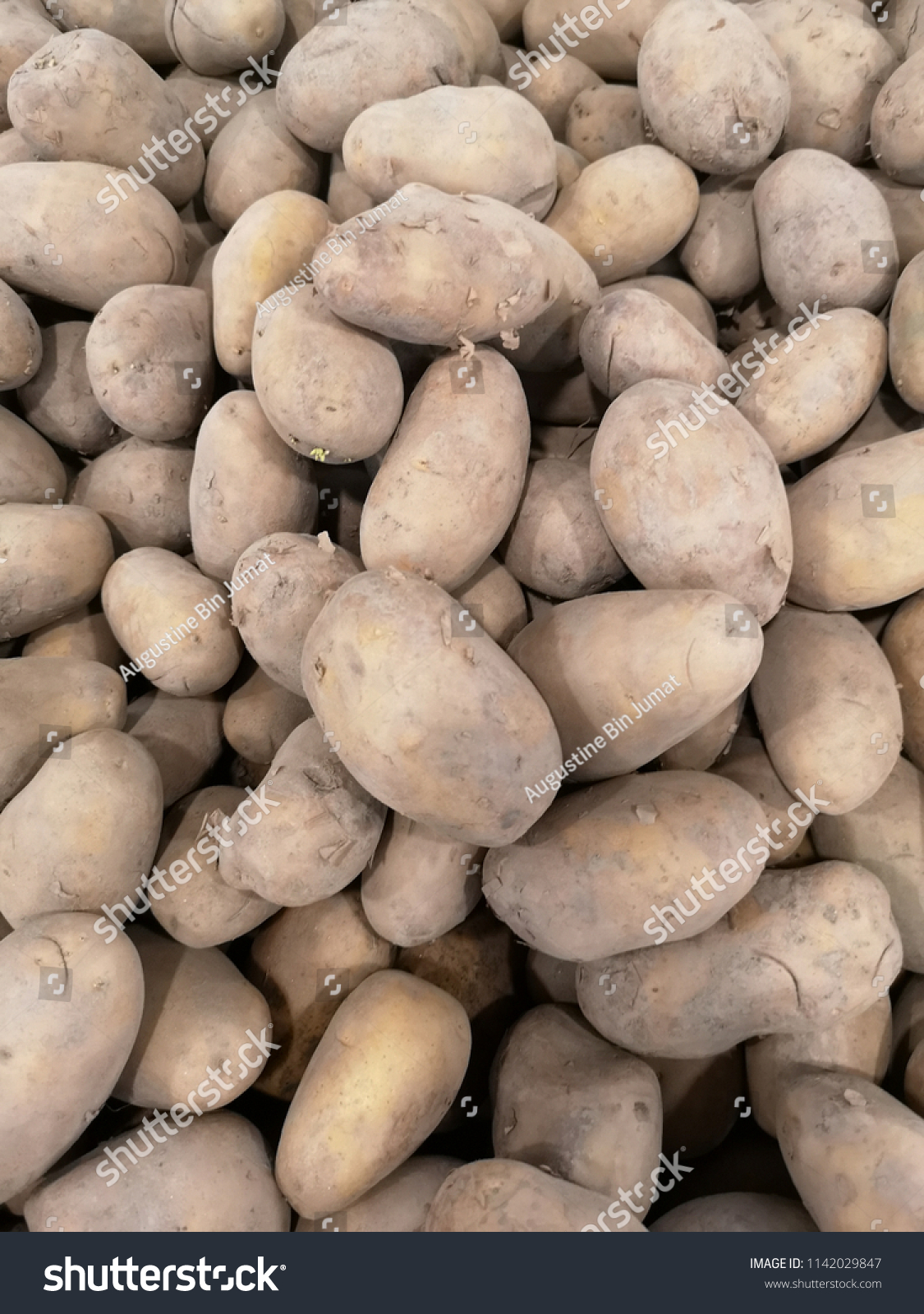 potatoes raw vegetables food in market for pattern texture and