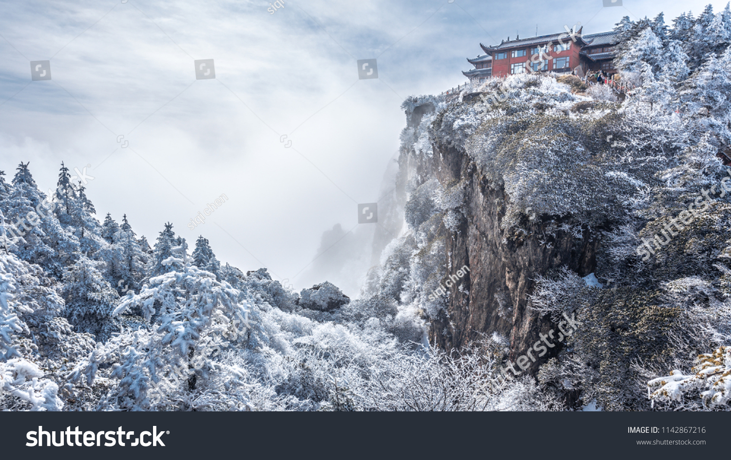 Mount Emei after snow