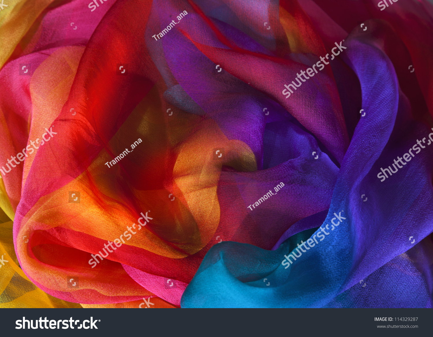 Silk rainbow scarf