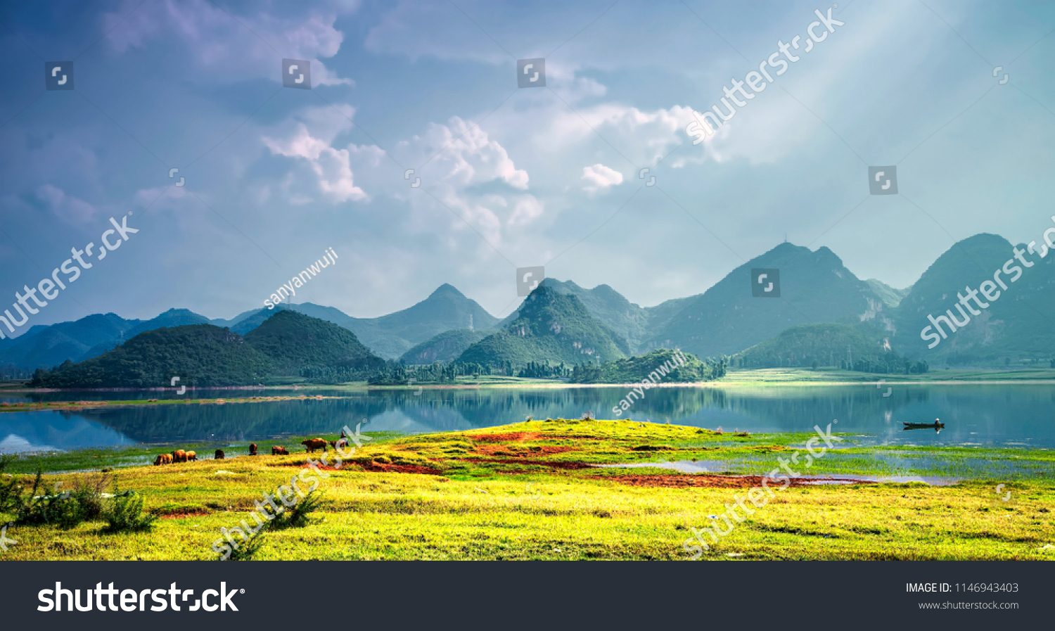 Unique karst topography in China's yunnan puzhehei