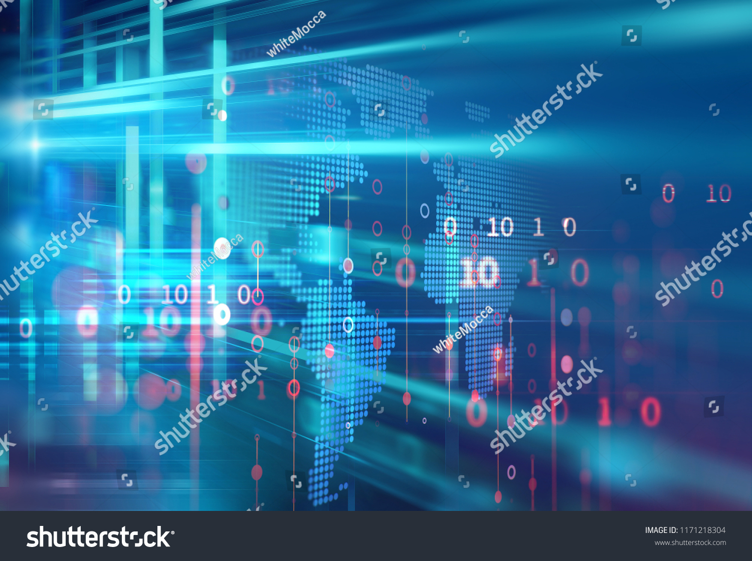 Abstract  Futuristic infographic with Visual data complexity   represent Big data concept  node base programming 