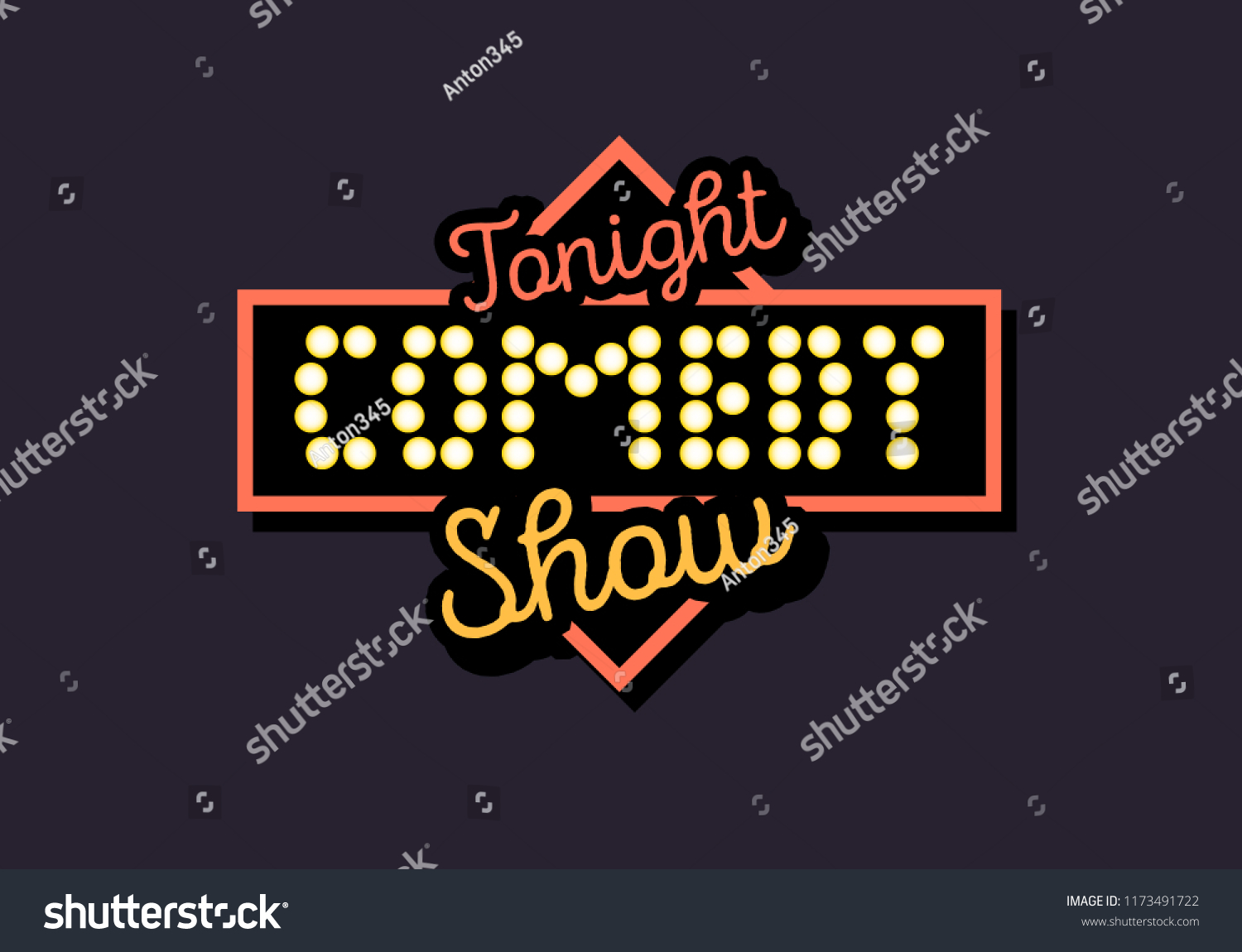 Comedy Show Sign Typographic Type Design Vector Image._站酷海洛_正版图片_视频_字体 ...
