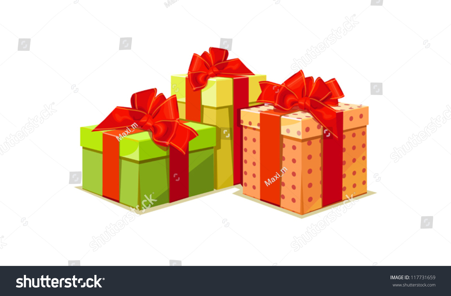illustration of colorful gift box on white background