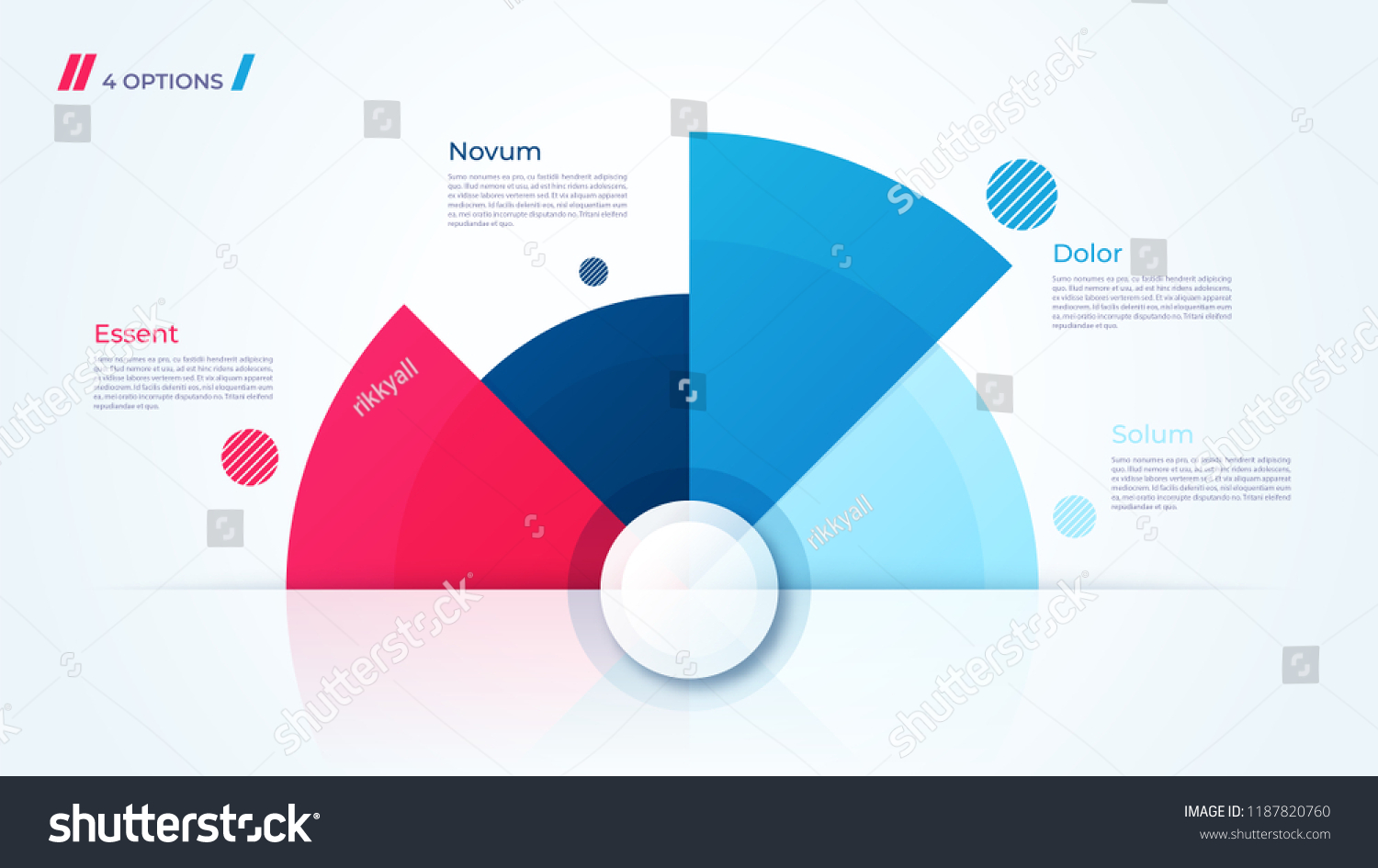 Vector circle chart design modern template for creating infographics