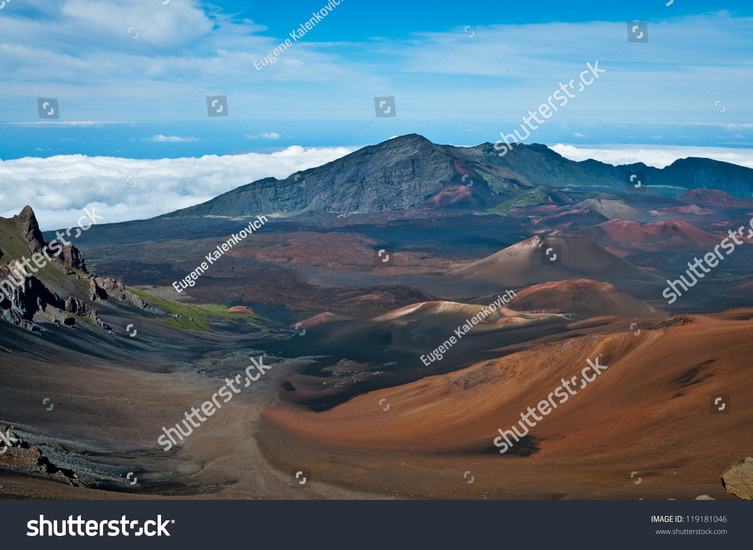 At Haleakala crater in Haleakala National Park  Hawaii