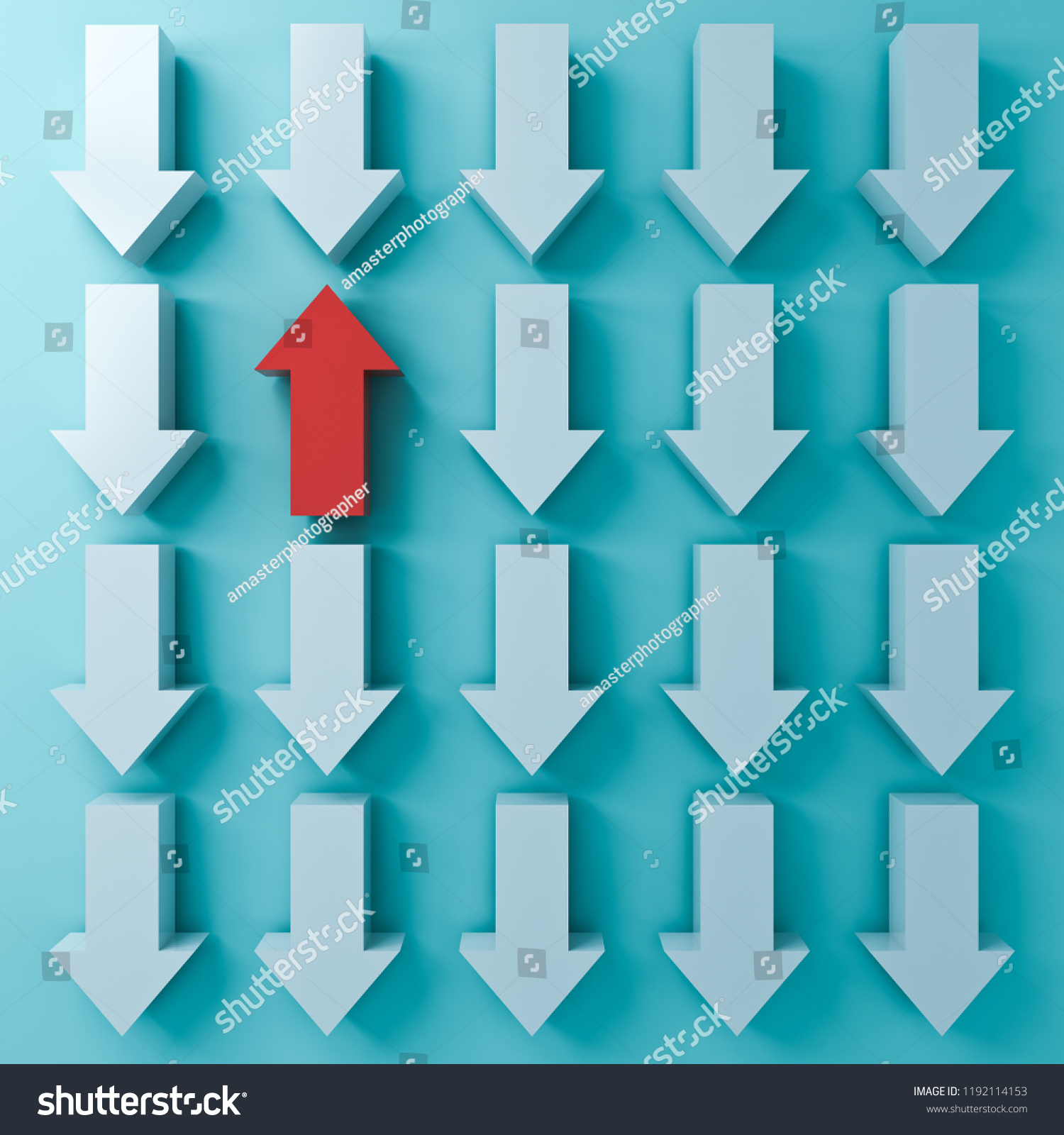 standoutfromthecrowdandthinkdifferentconceptsonereduparrowamong