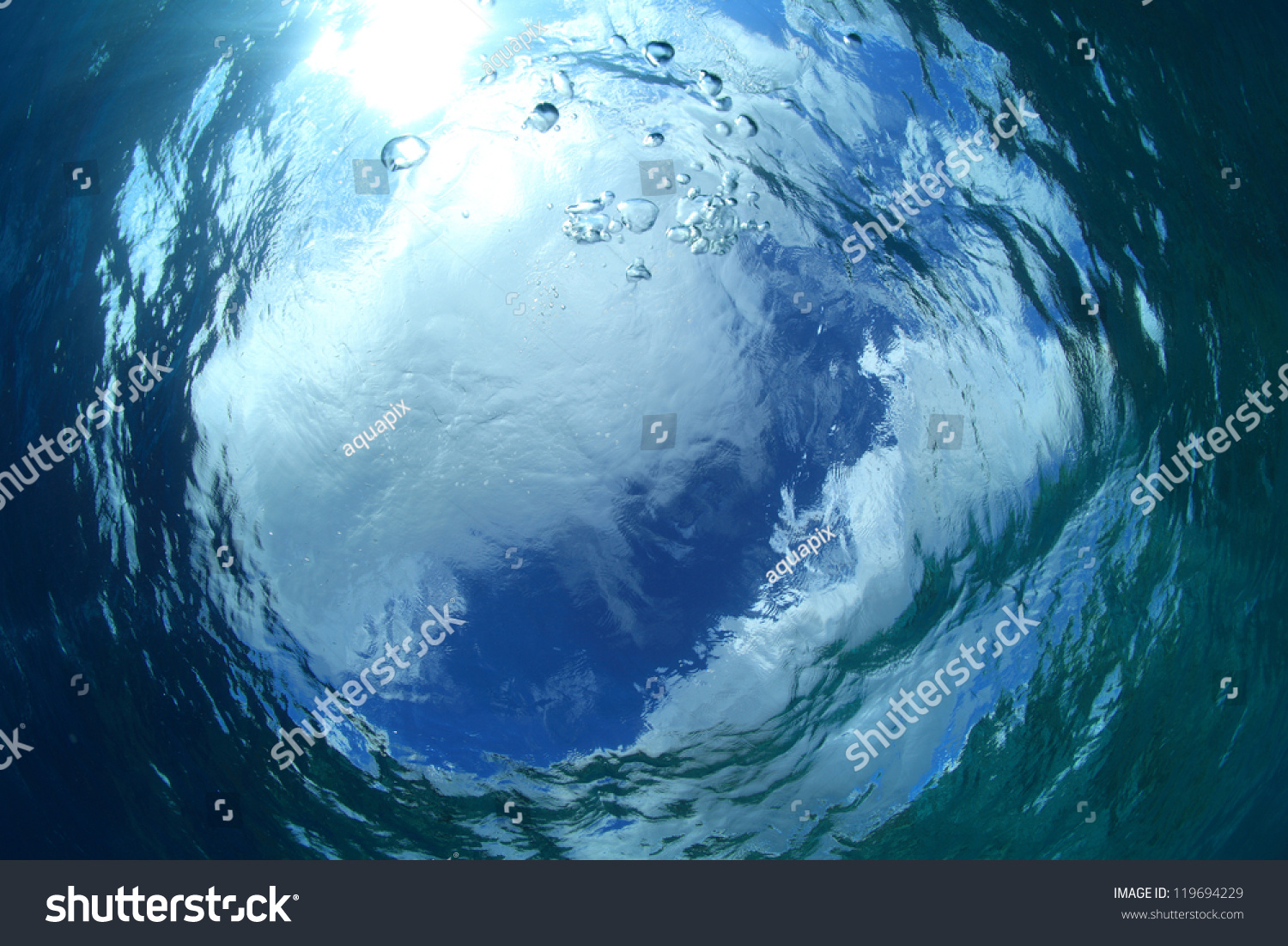 Water surface of the ocean