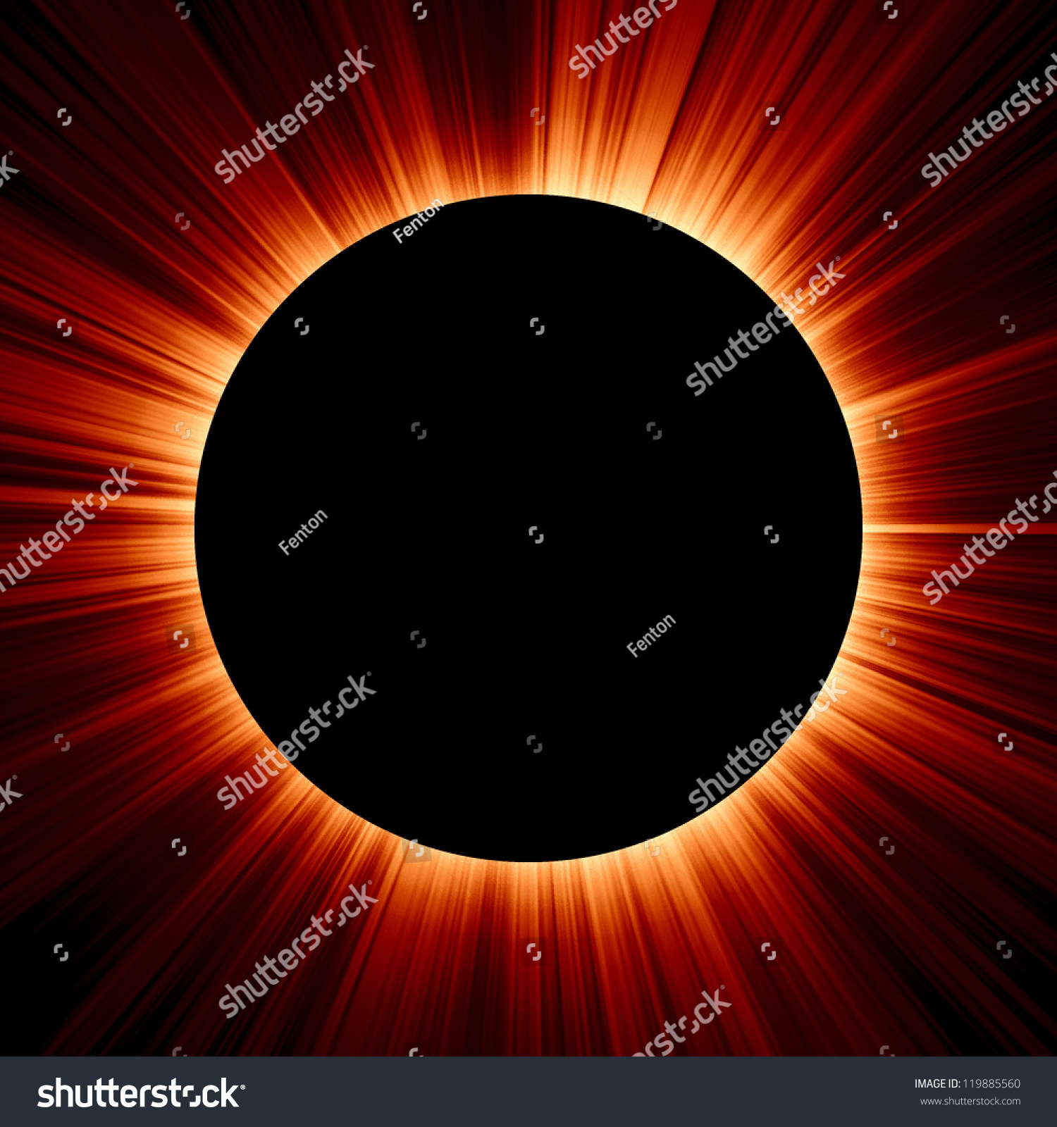 solar eclipse on a dark red background