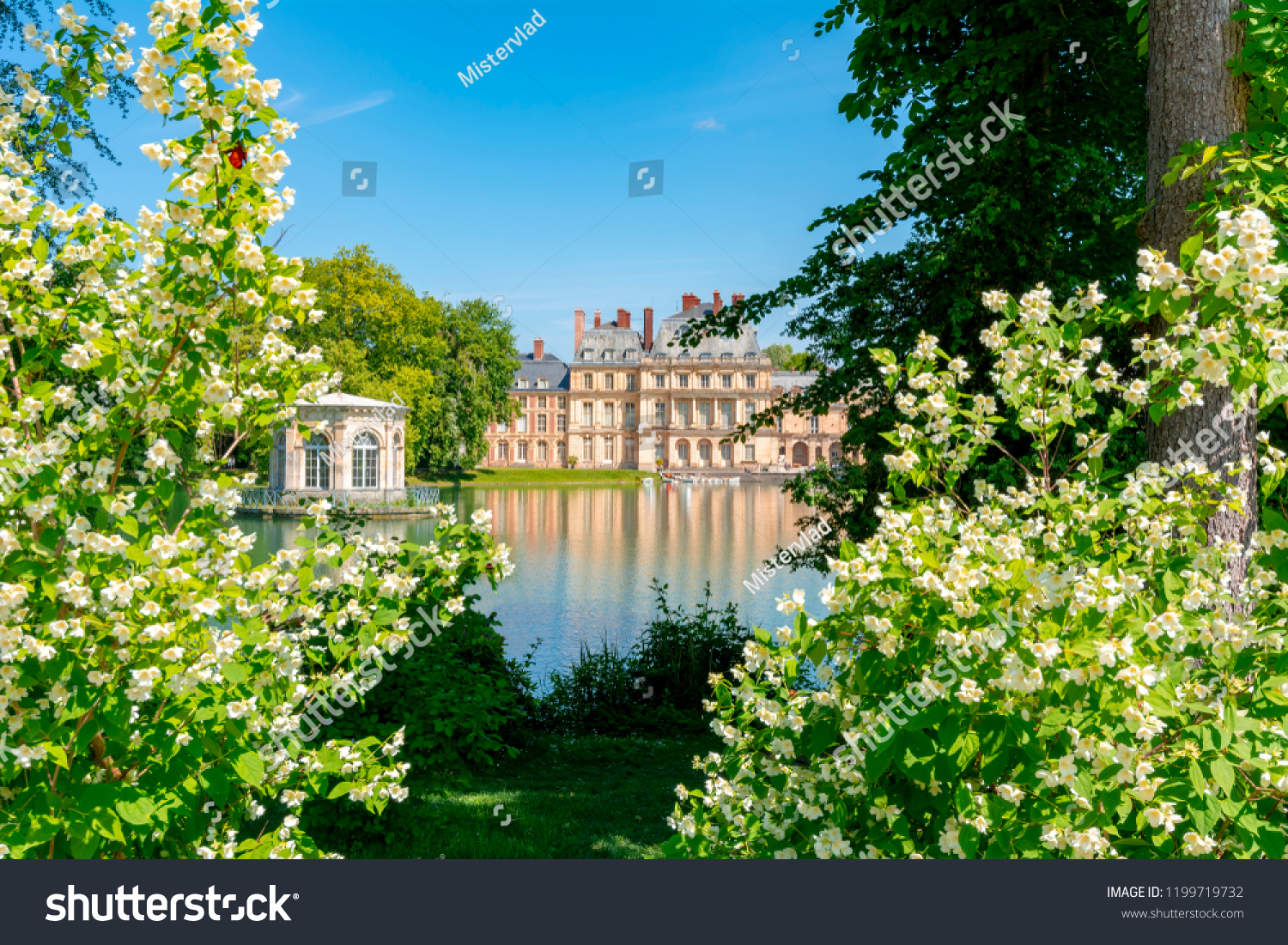 Fontainebleau palace (Chateau de Fontainebleau) near Paris  France