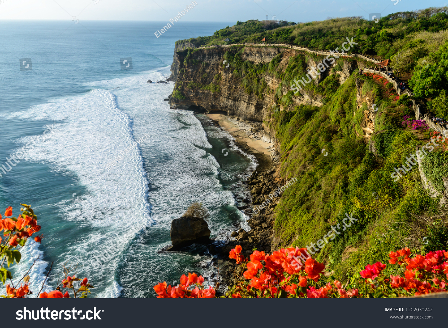 Pura Uluwatu Temple at sunset  Uluwatu  Bali  Indonesia