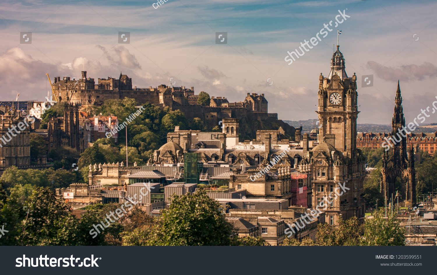 Edinburgh Castle City Centre Skyline Scotland landmark 