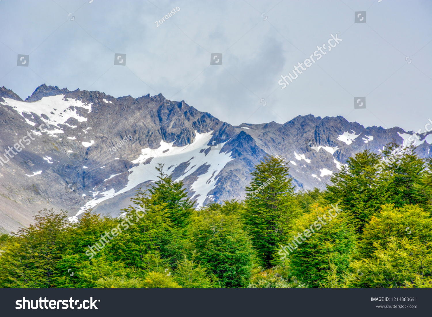 View from Martial Glacier in Ushuaia  Argentina.