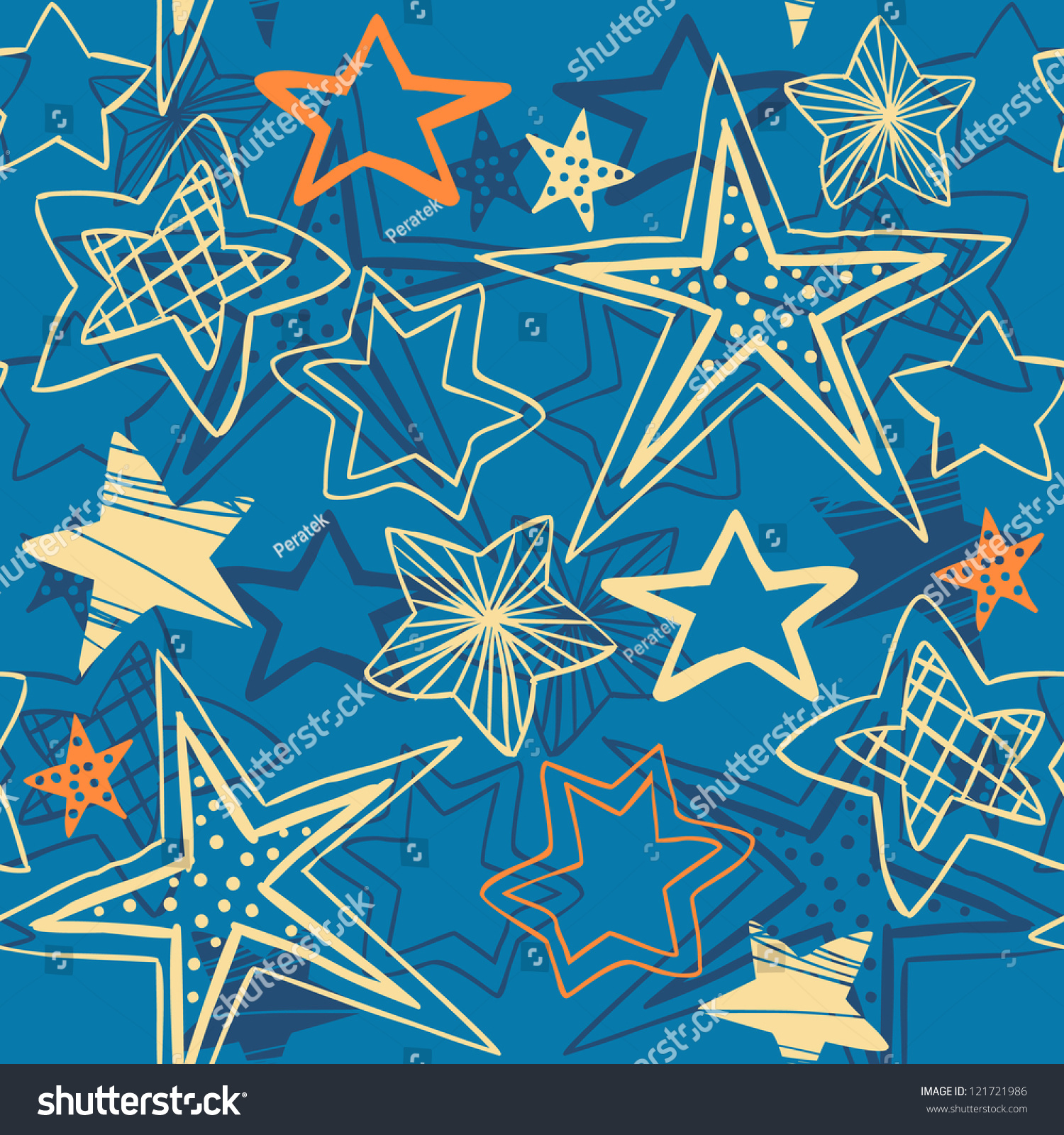 Seamless pattern with stars