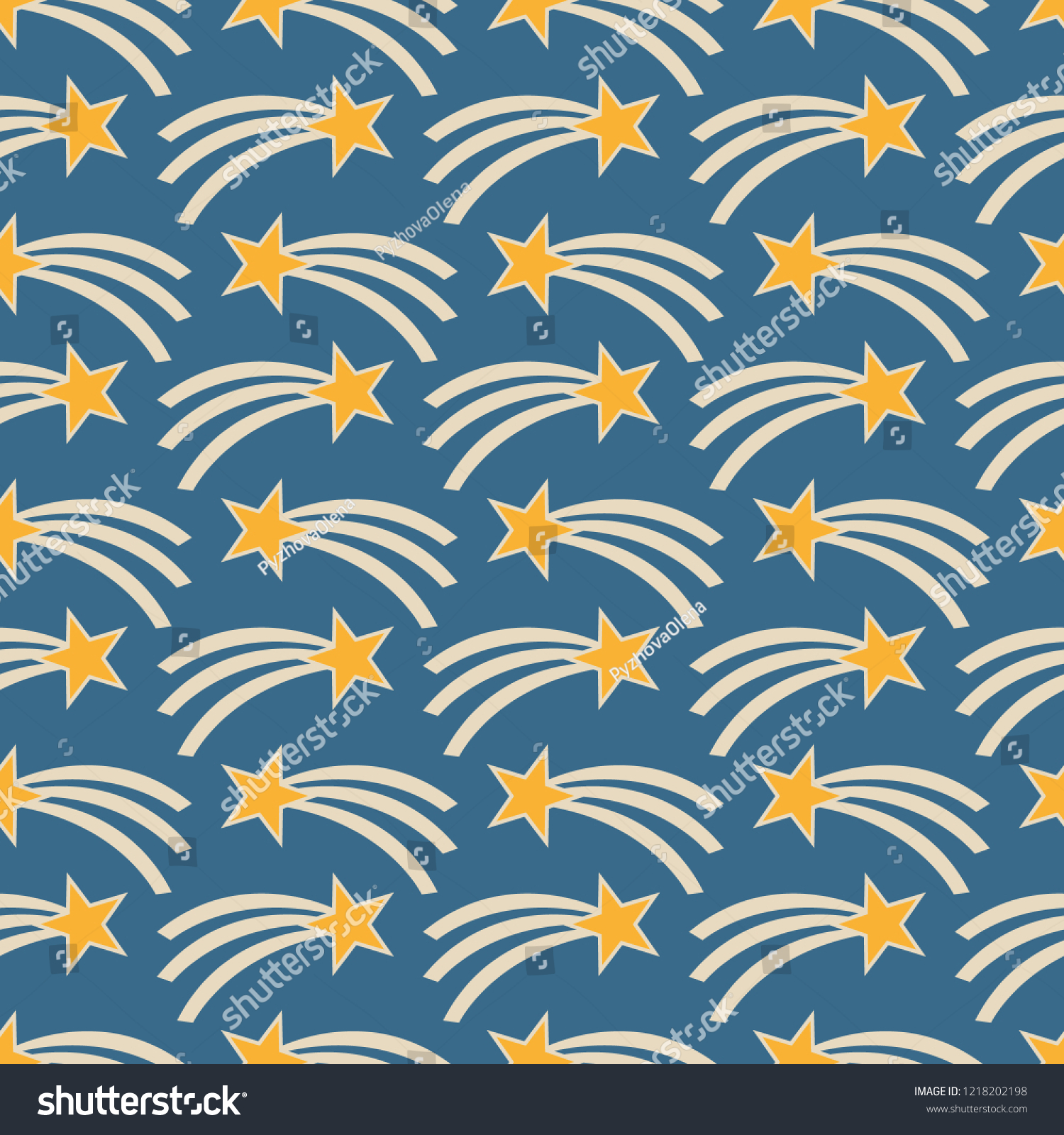 Vector seamless pattern with stars