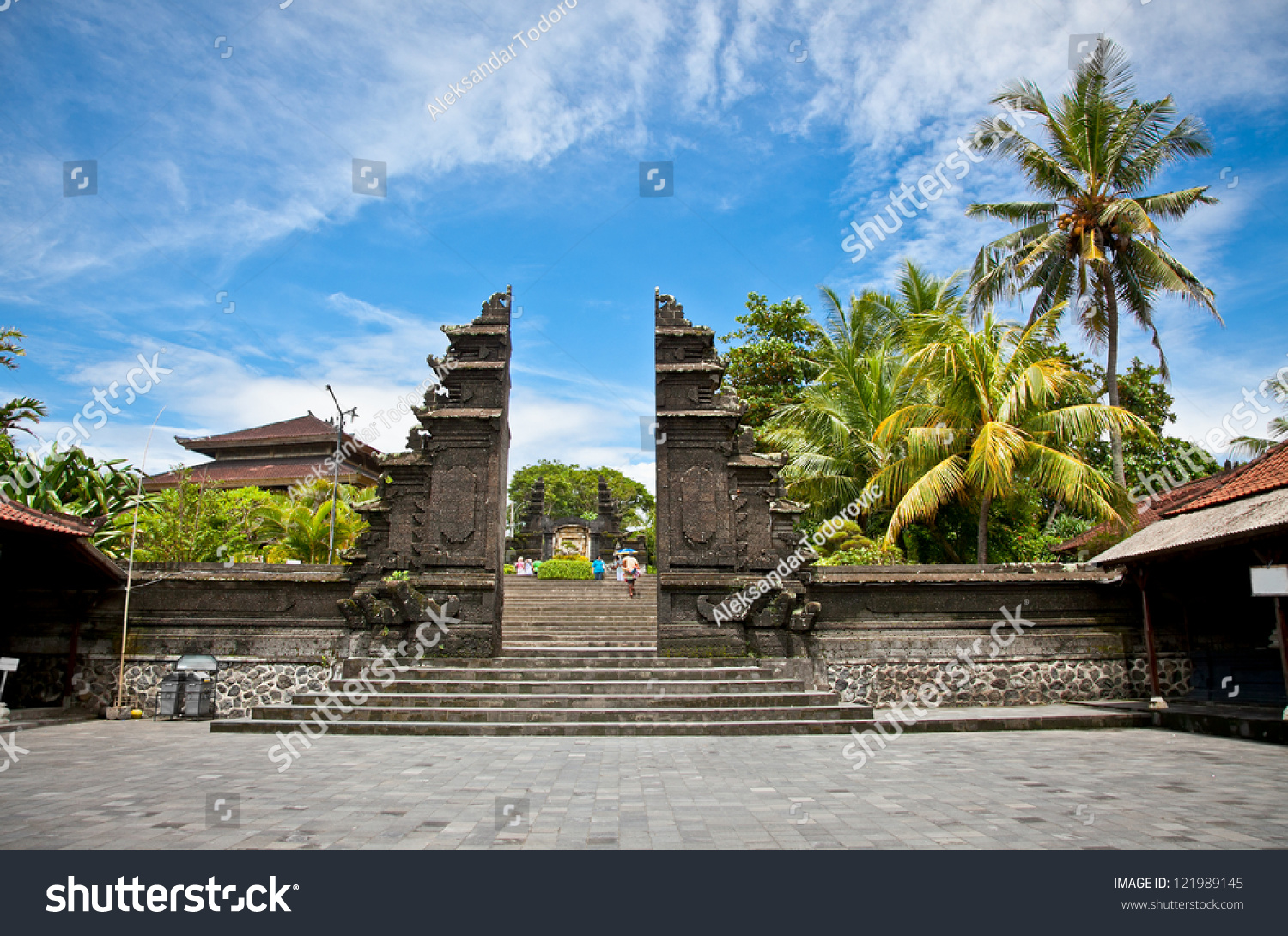 Entrance in Tanah Lot Temple  the most important hindu temple of Bali  Indonesia.