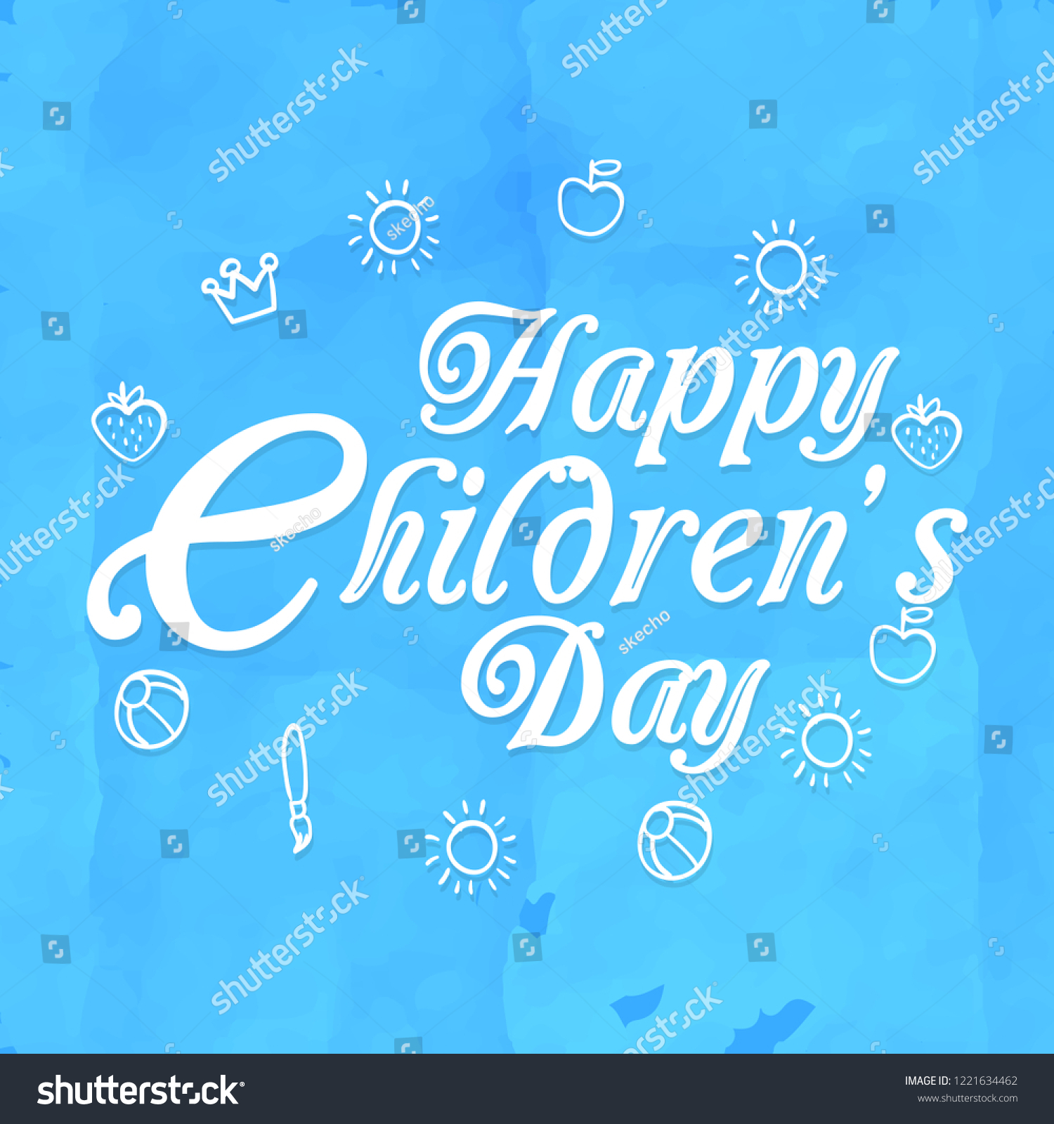 Happy children's day celebration. Typography of happy children's day.
