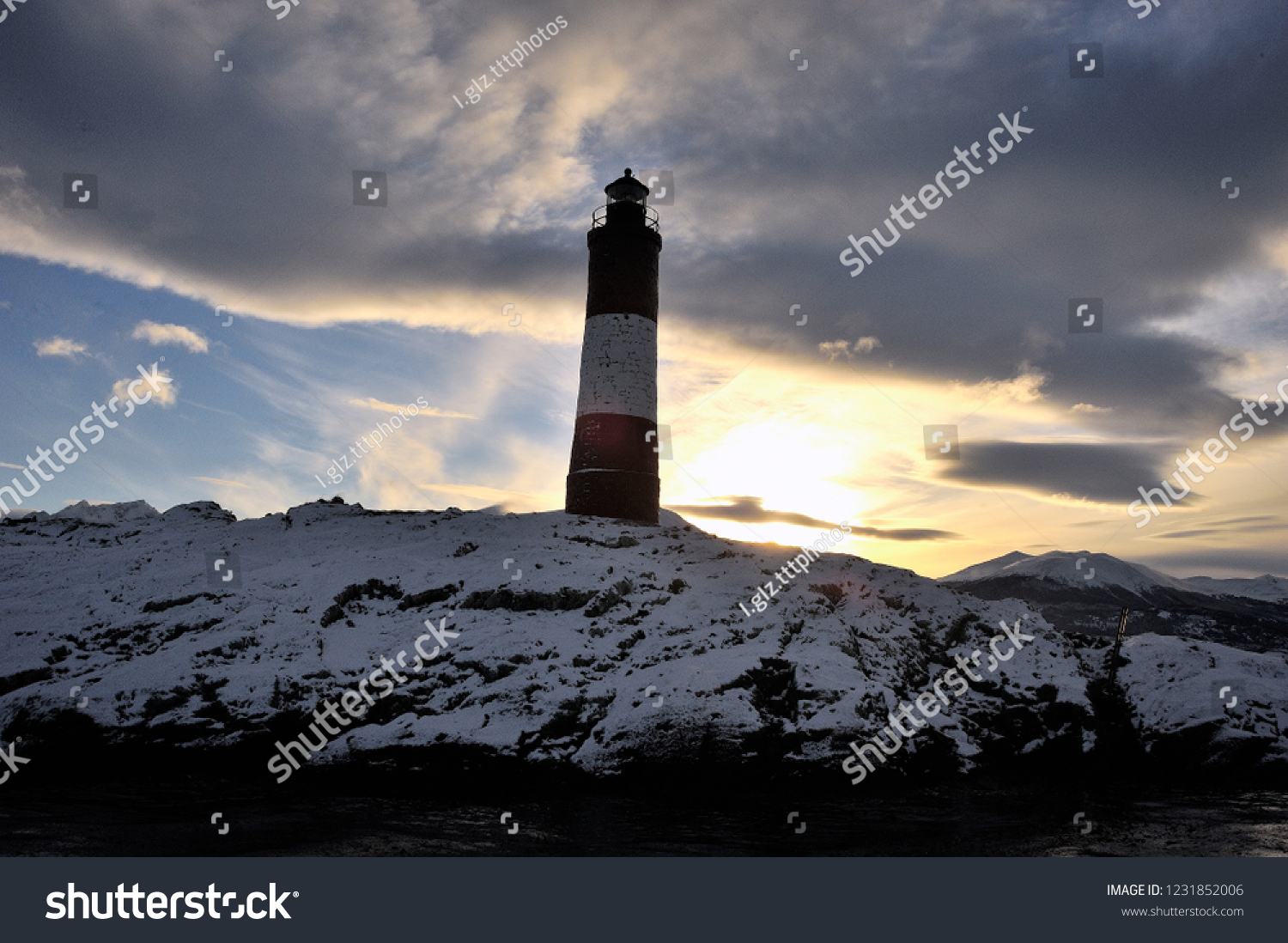 USHUAIA  province of TIERRA DE FUEGO (ARGENTINA)  NAVIGATION FOR THE BRIDGES ISLANDS; Les Eclaireurs lighthouse (LIGHTHOUSE OF THE END OF THE WORLD)