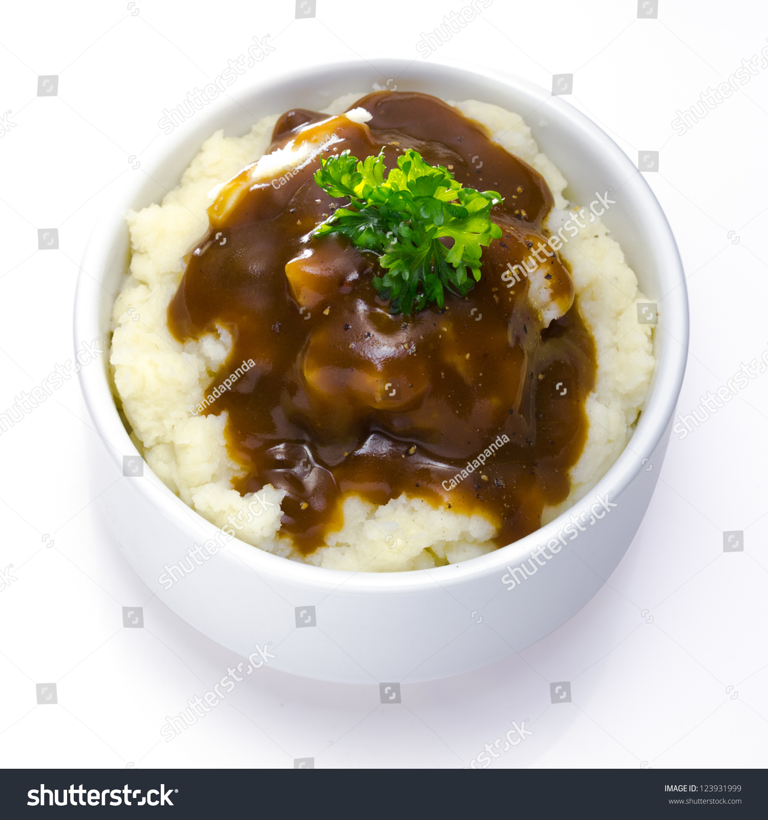 mashed potatoes isolated on the white