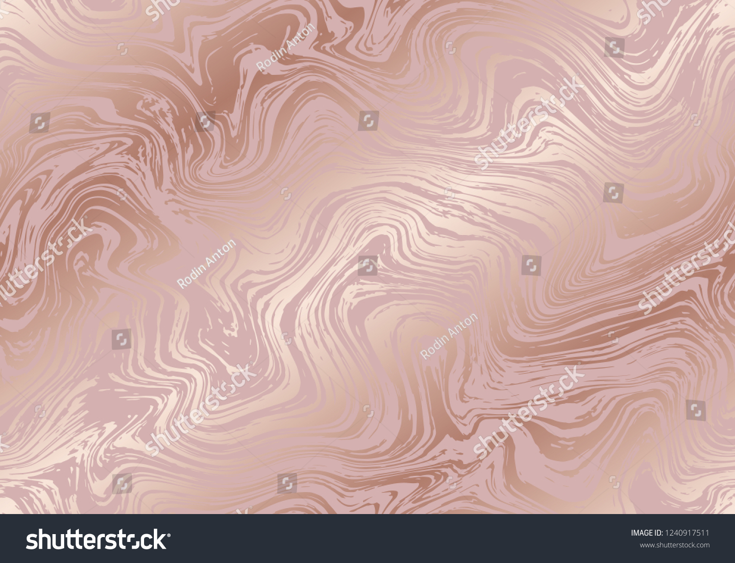 Vector seamless marble pattern. Rose golden texture for your design.