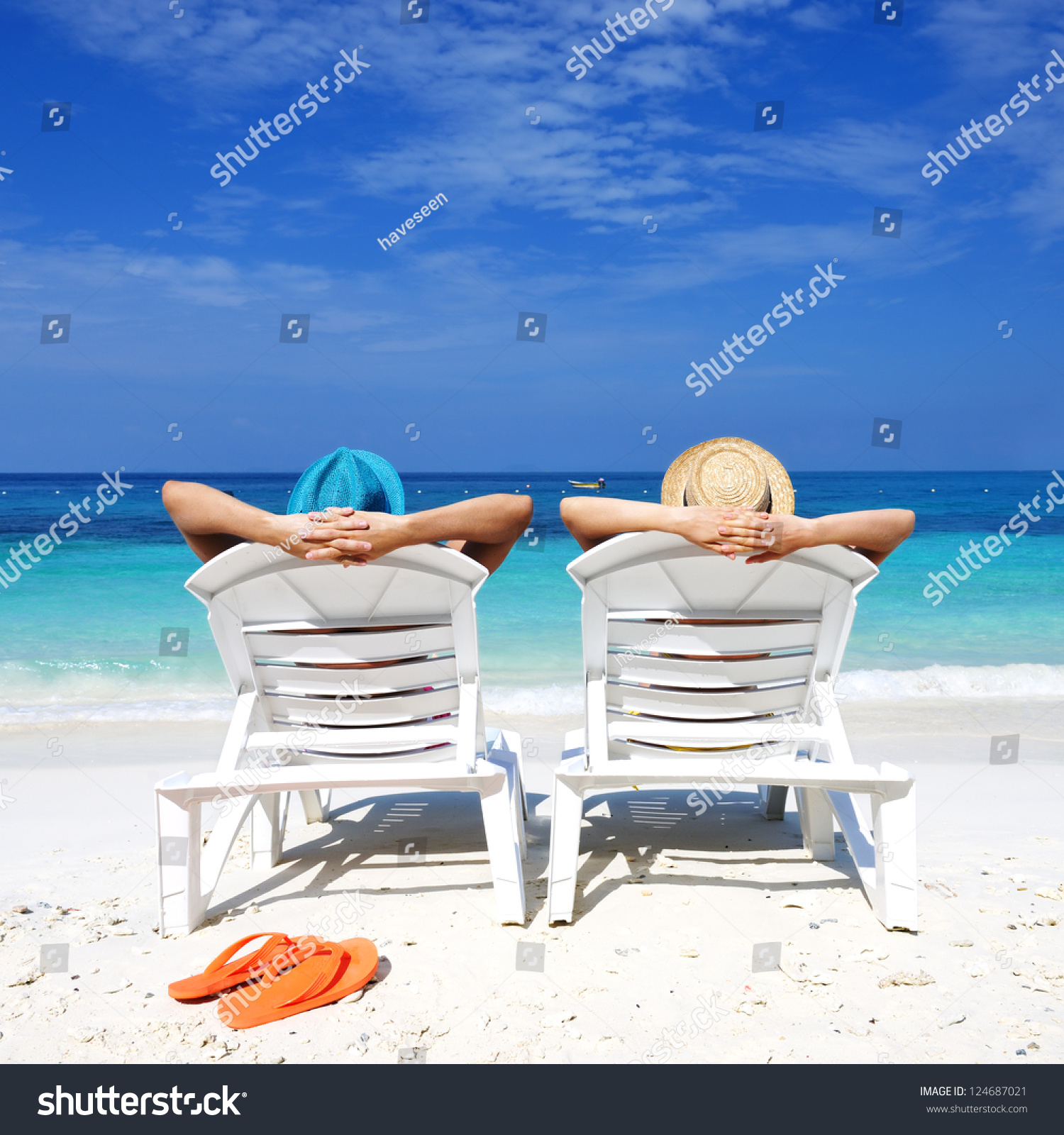 Couple on a tropical beach