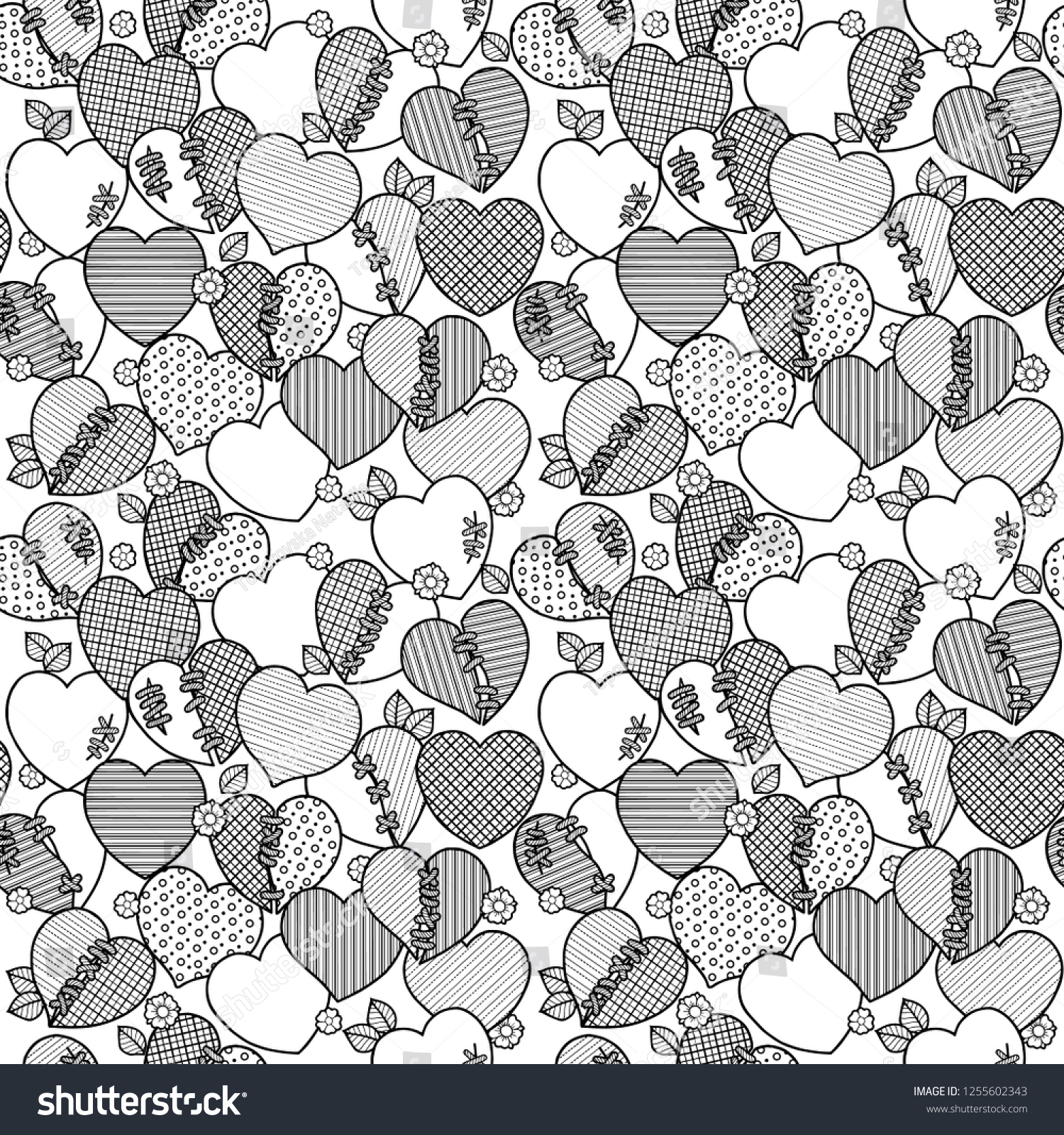 Seamless pattern of red broken hearts for gift wrapping congratulations ...