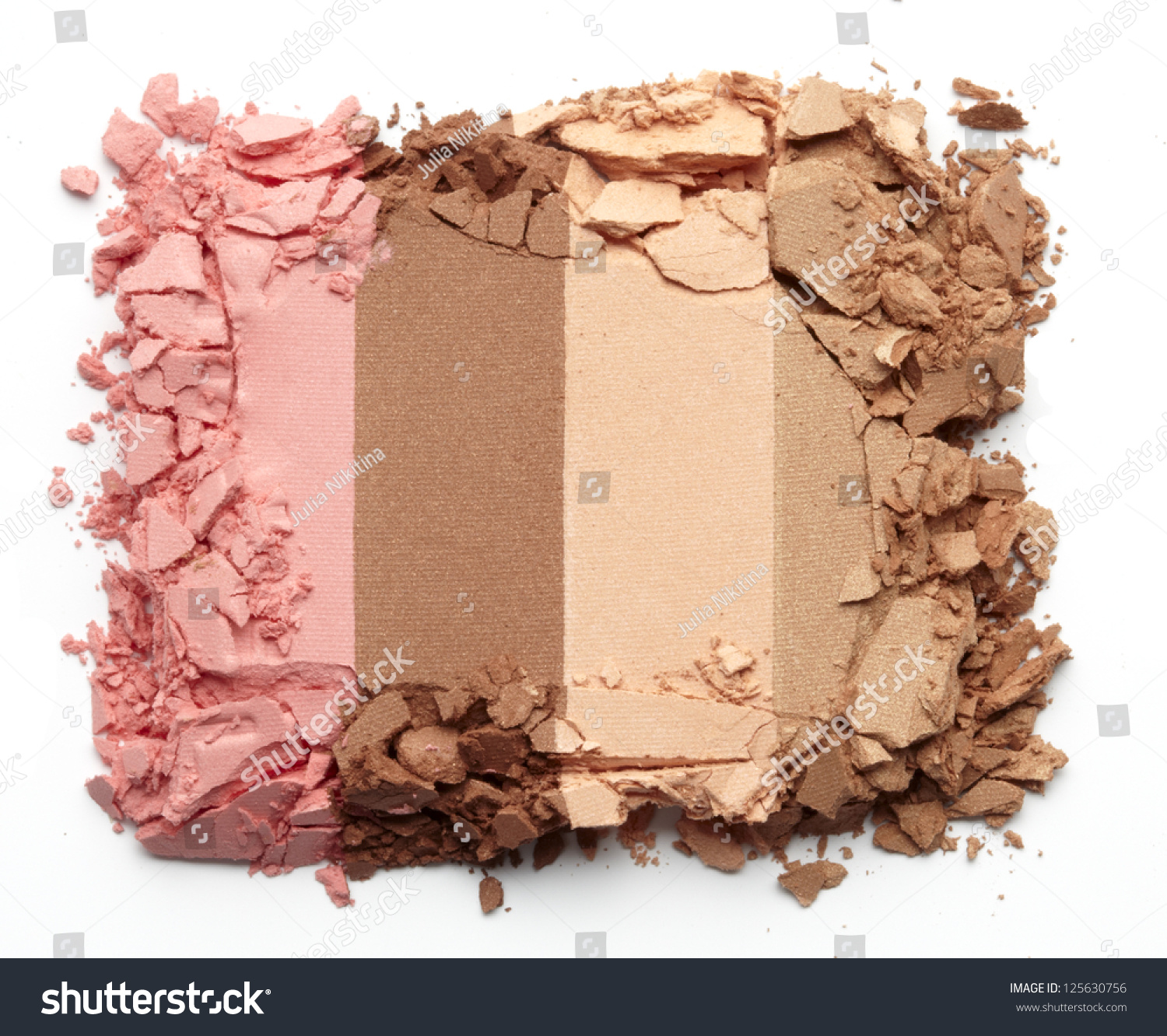 Pink rouge isolated on white