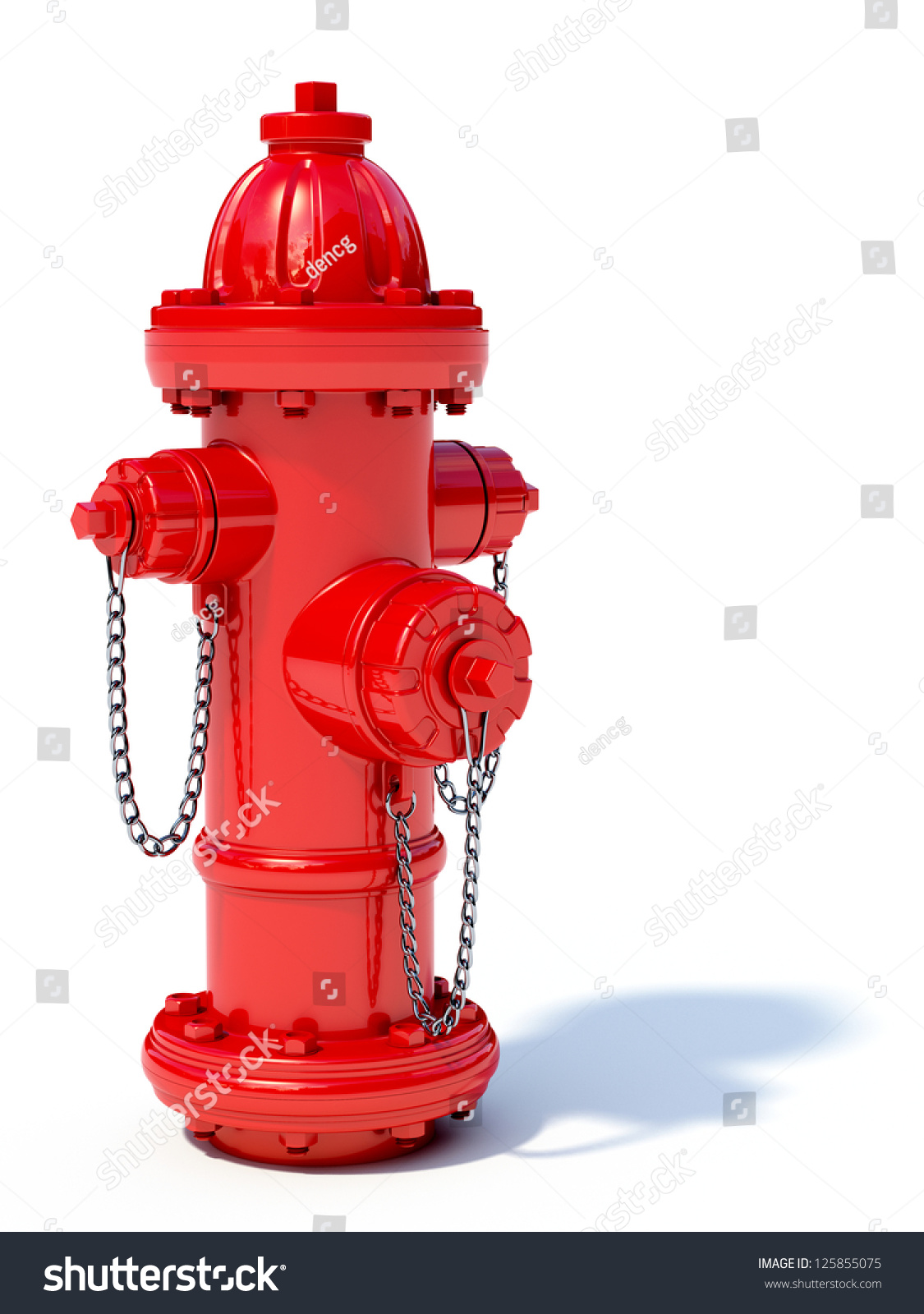 3dillustrationofredfirehydrantisolatedonwhitebackground