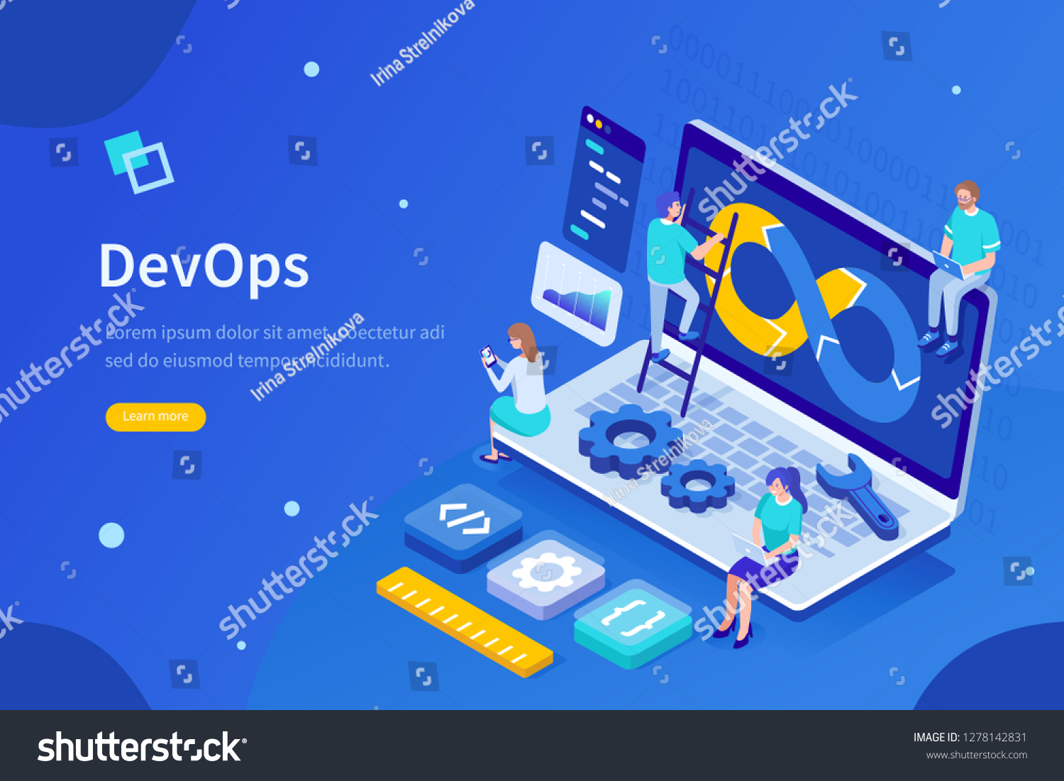 Programmers at work concept. Can use for web banner  infographics  hero images. Flat isometric vector illustration isolated on white background.