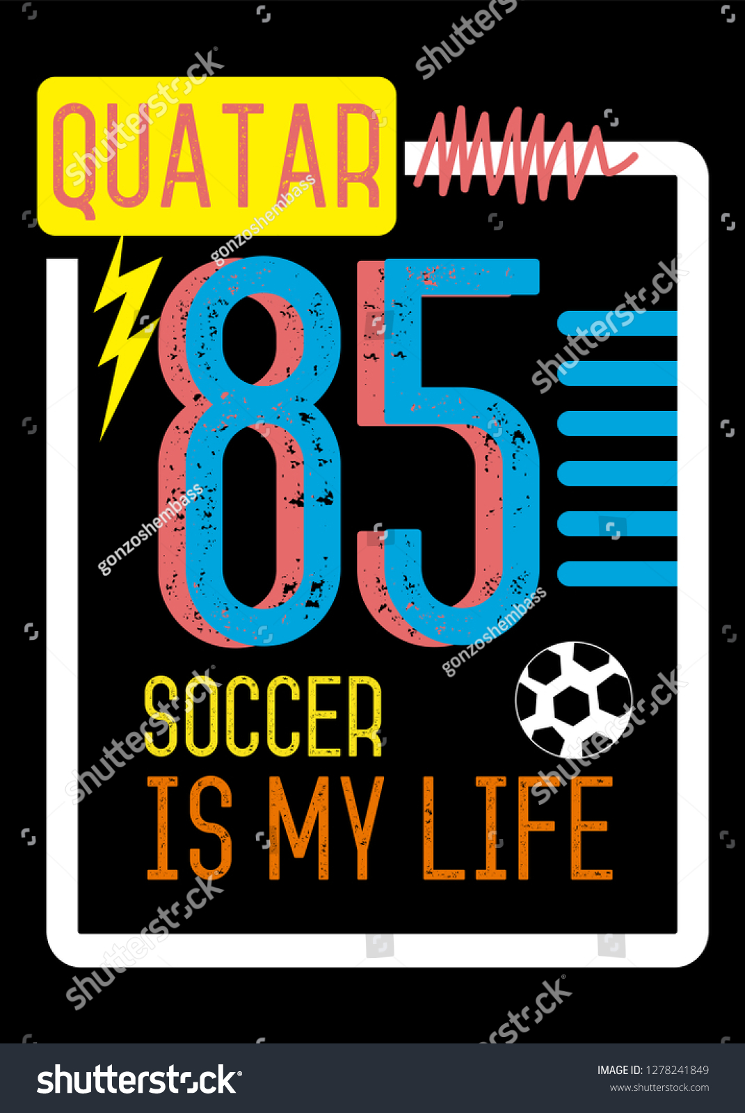 quatar soccer is my life t-shirt design