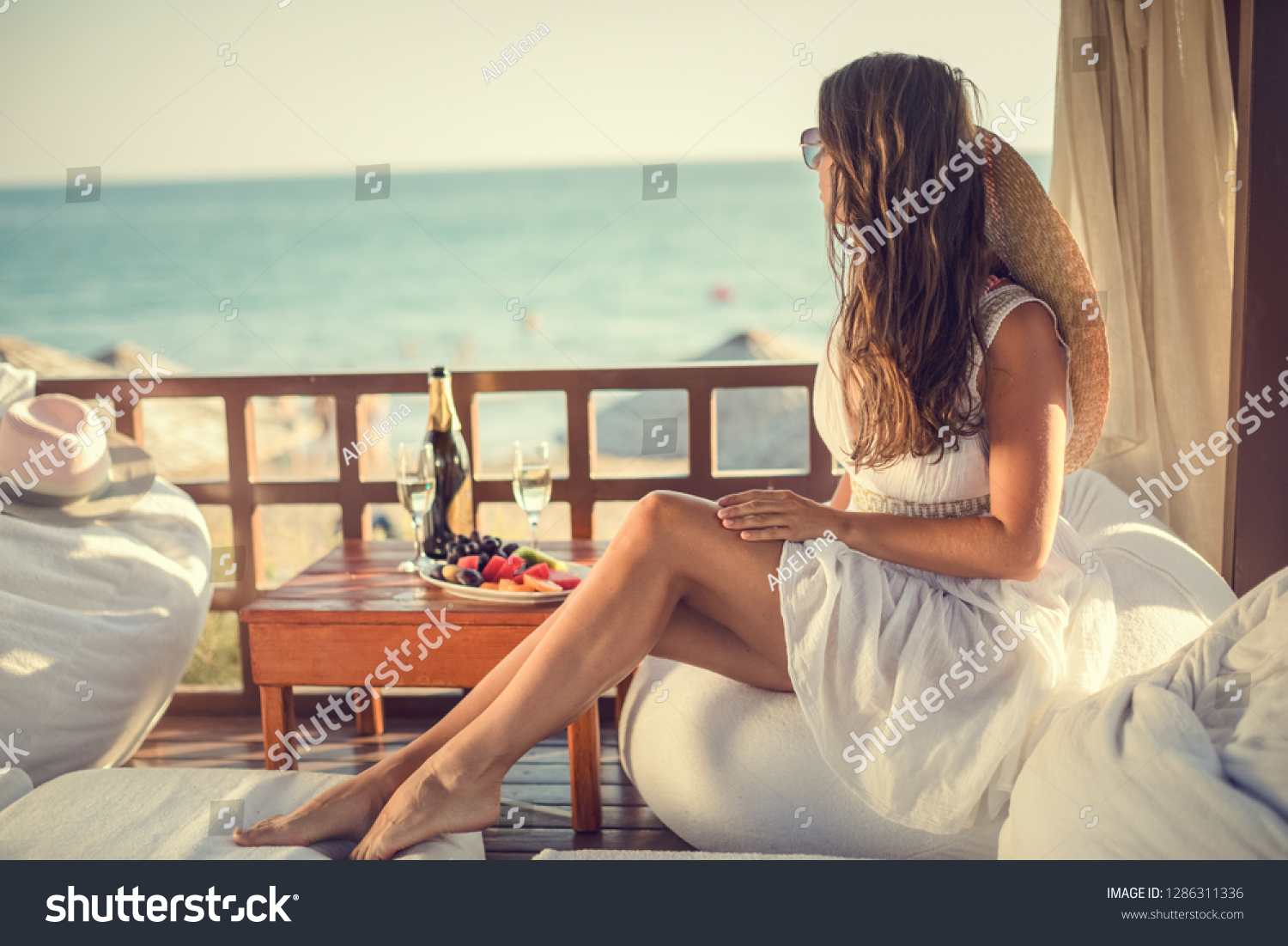 Luxury travel. Summer holiday girl enjoying vacation 