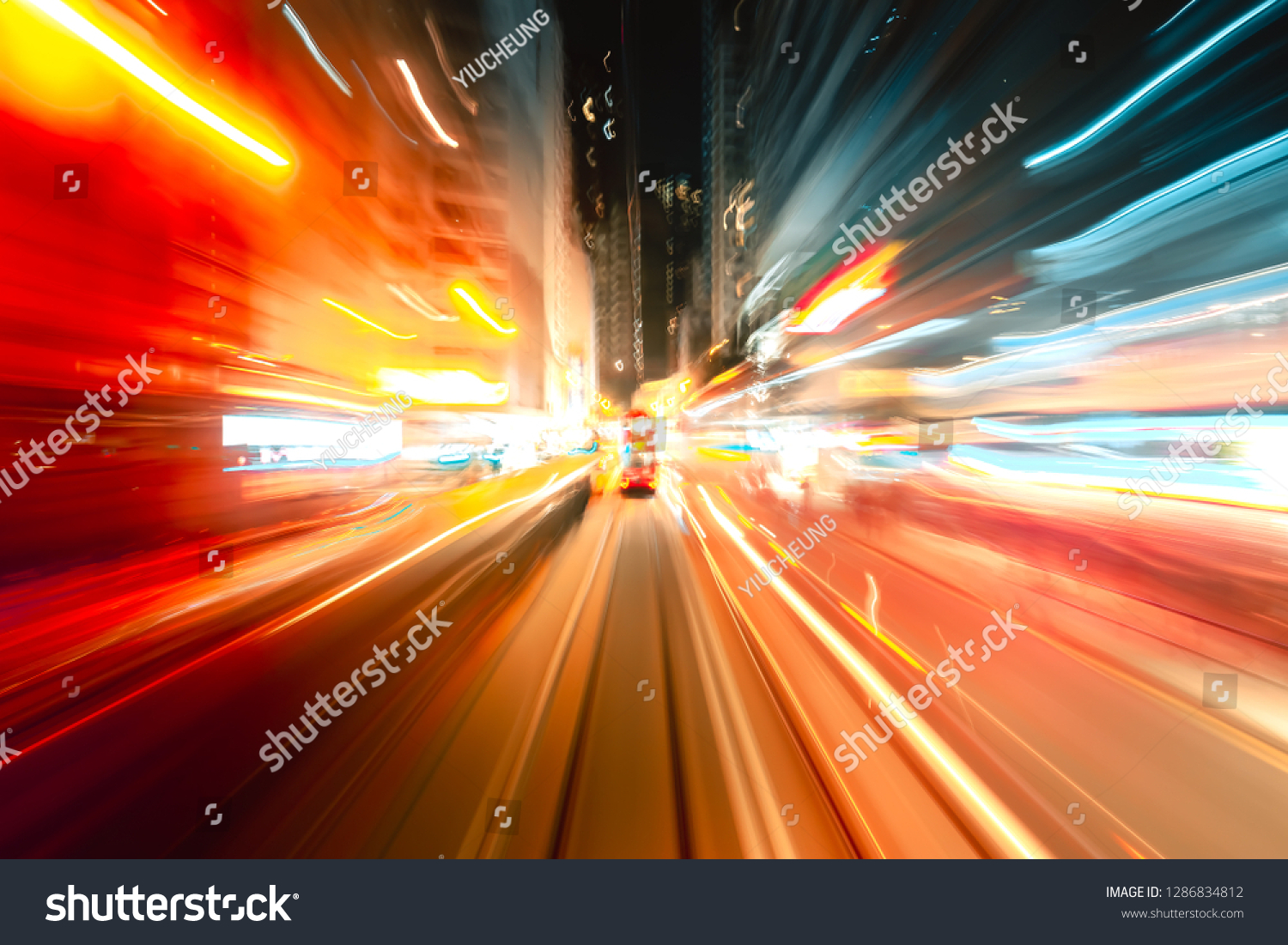 Abstract motion blur in city