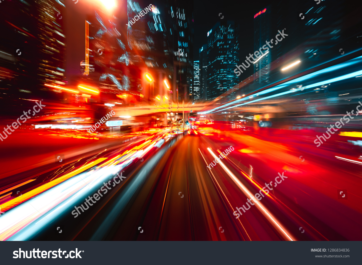 Abstract motion blur in city