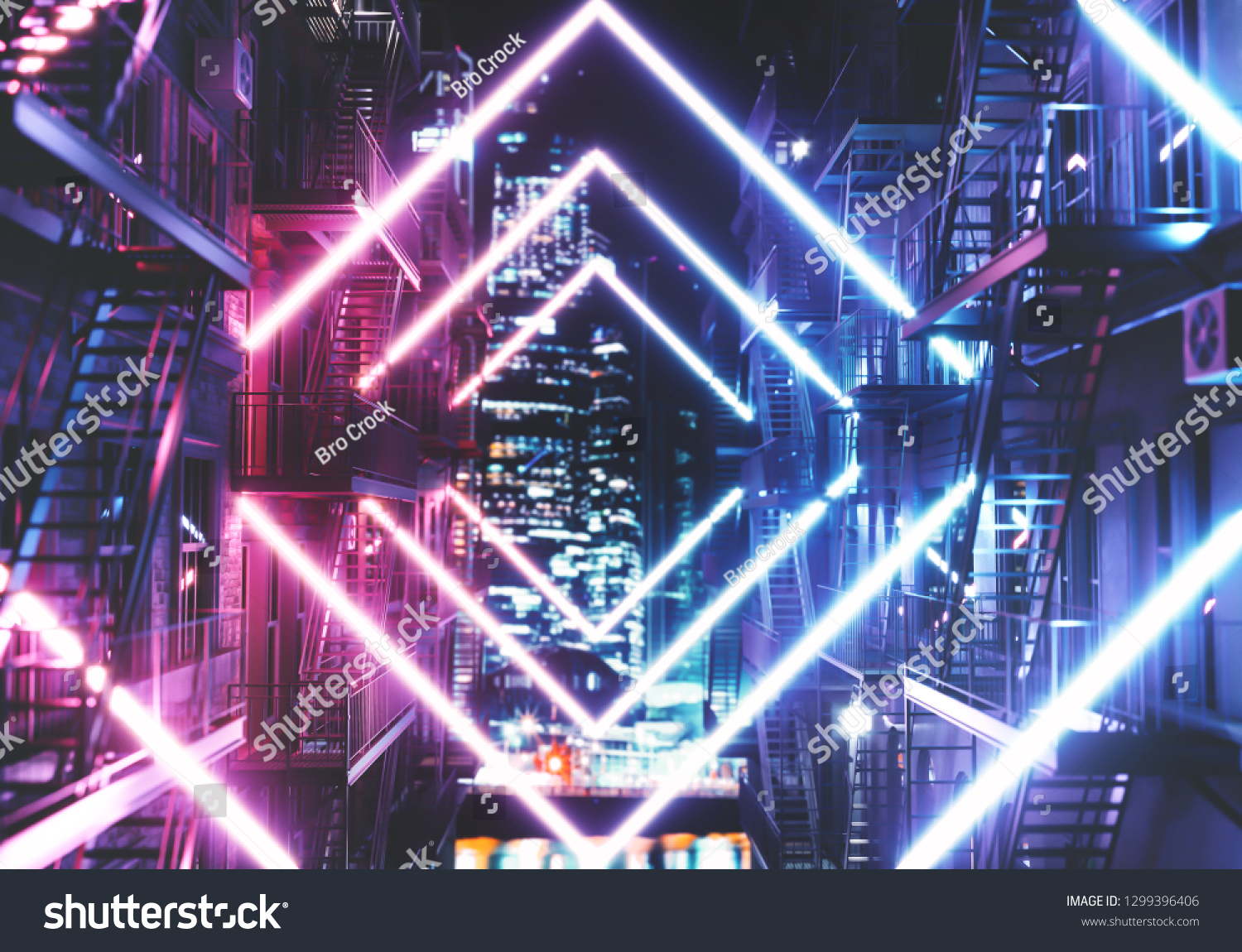 neon city background concept. 