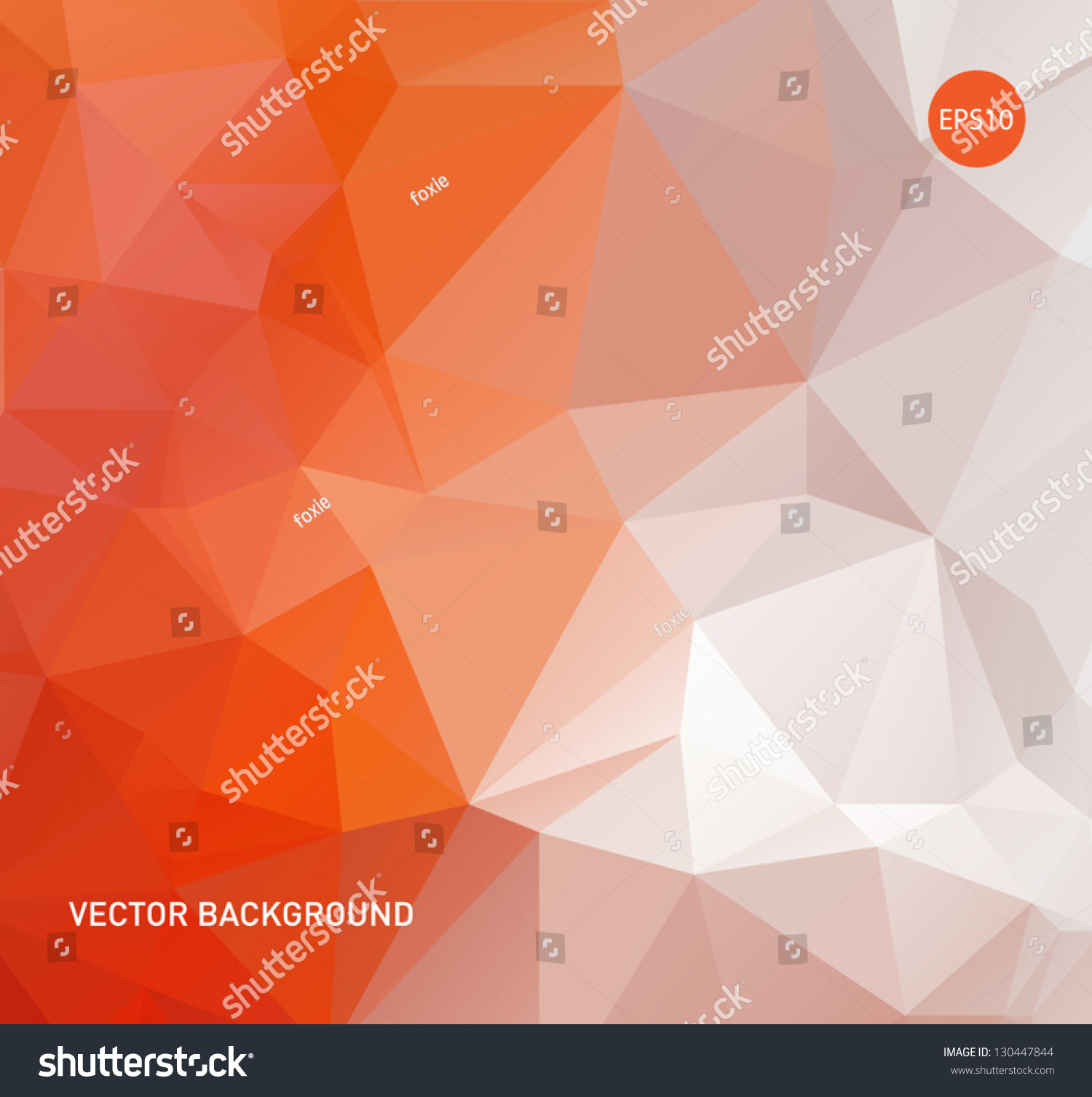 Light orange vector abstract polygonal background