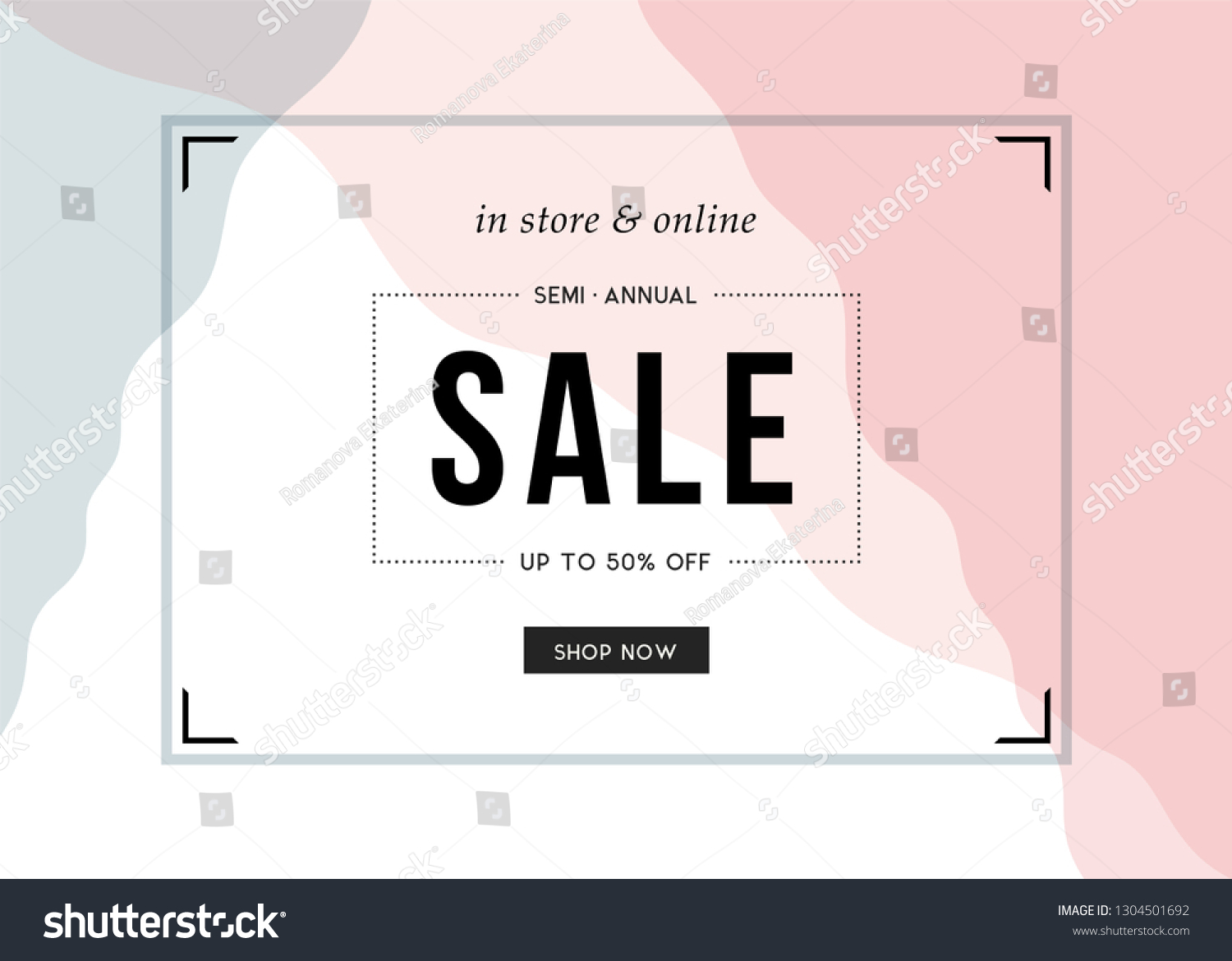 Sale banner template design. Vector illustration.