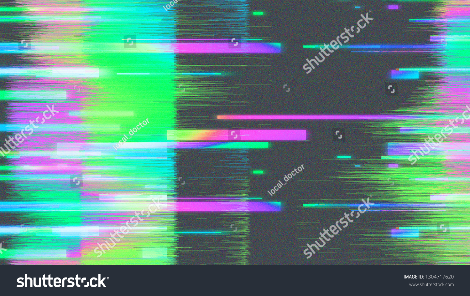 Image of glitched computer screen  TV no signal.