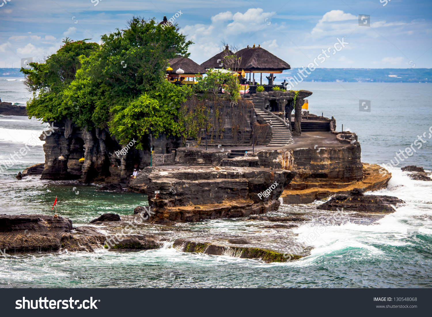 Tanah Lot Temple on Sea in Bali Island Indonesia