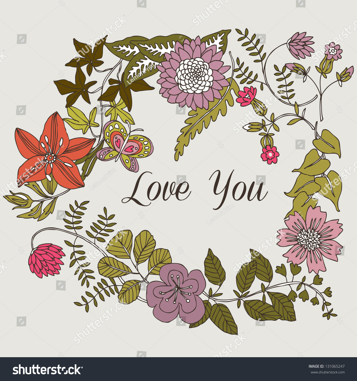 Beautiful romantic greeting card