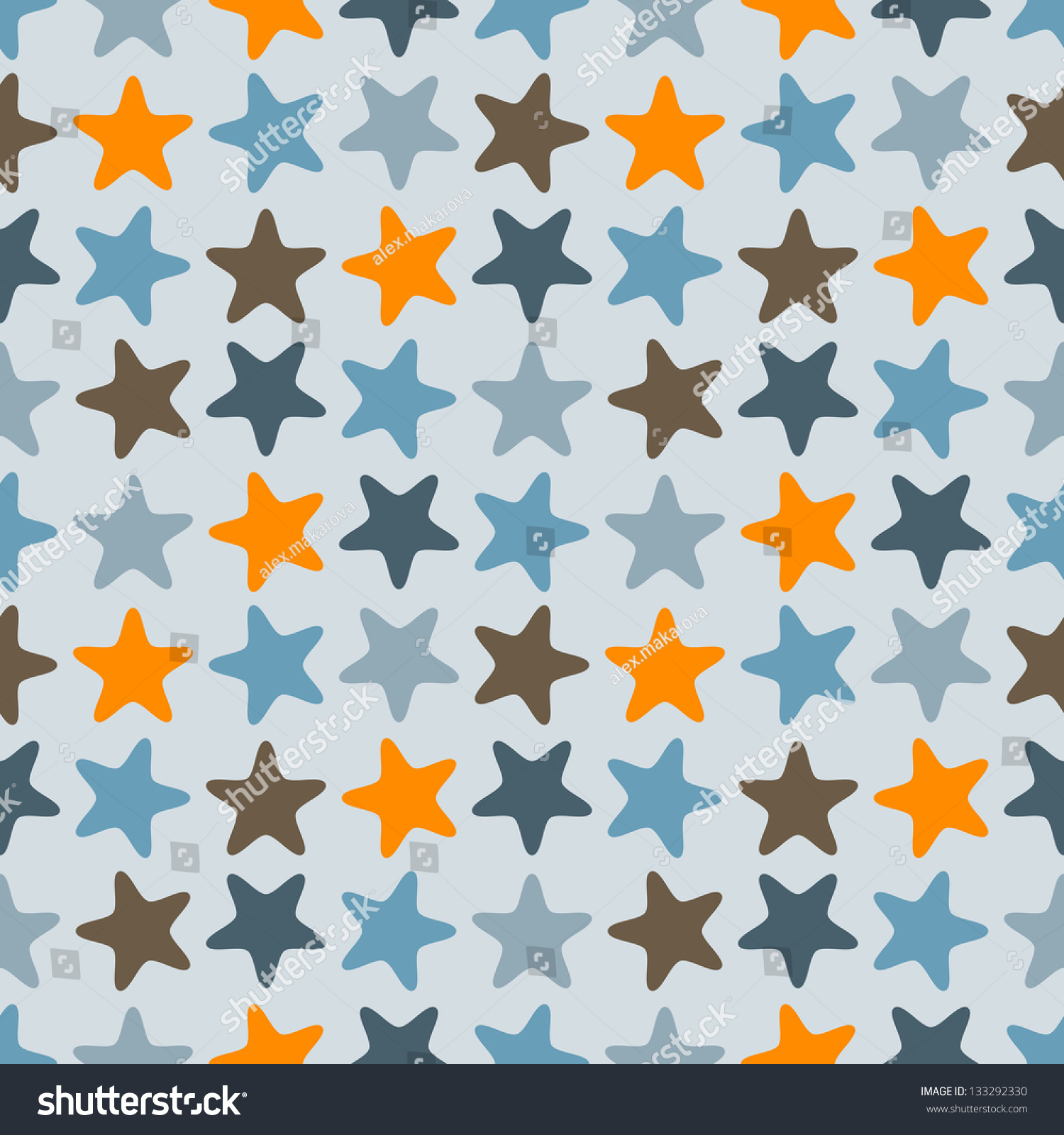 vector seamless pattern with starfishes  fully editable eps 8 file with clipping masks and pattern in swatch menu