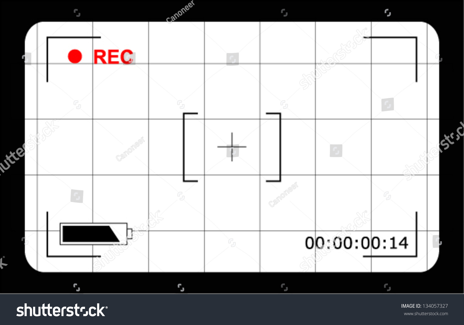 Video camera focusing screen